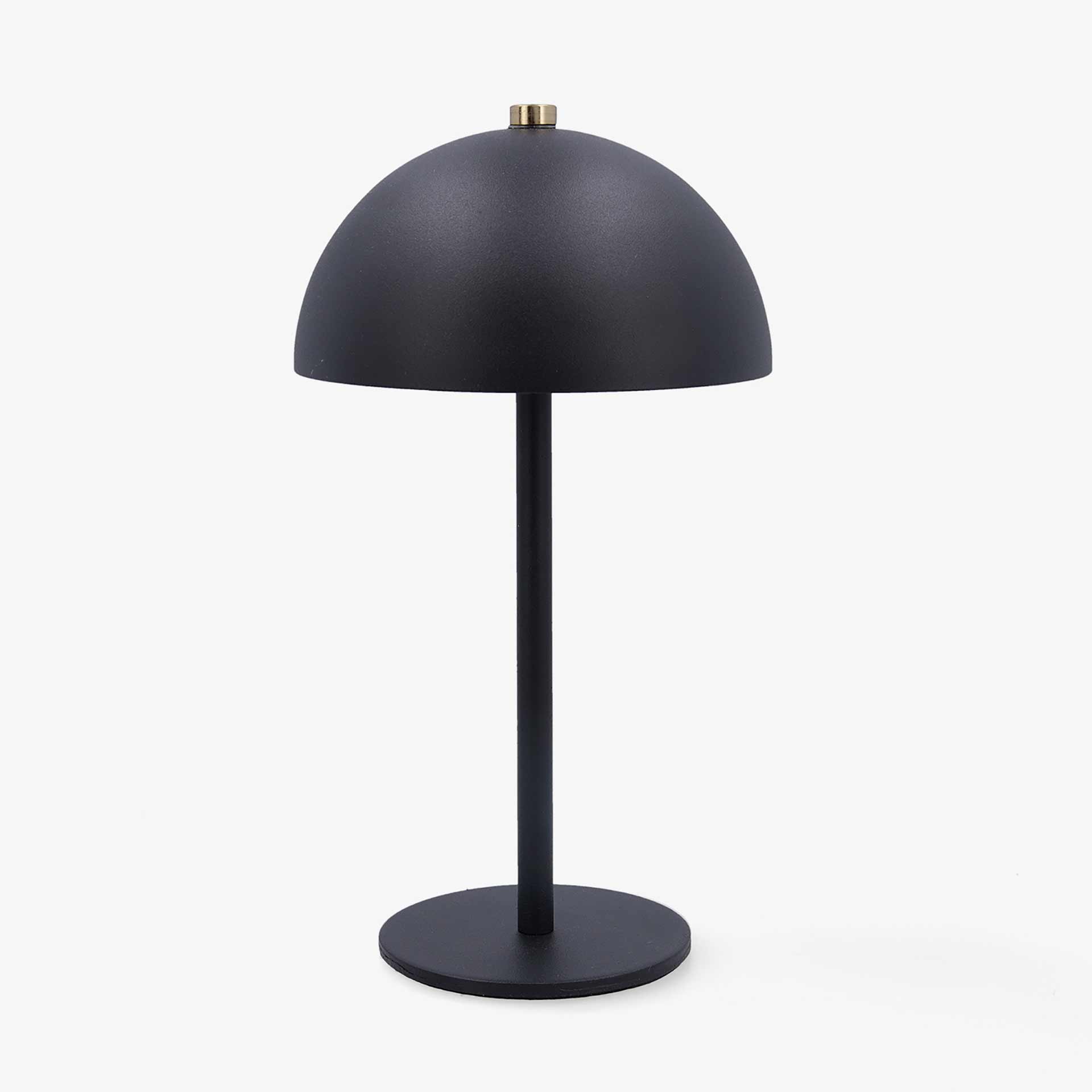 Lampara de mesa de metal negra usb Nora