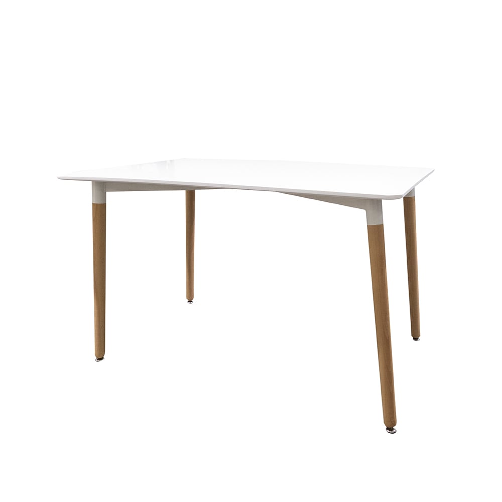Mesa de comedor de madera rectangular blanca Sintra 120x80cm