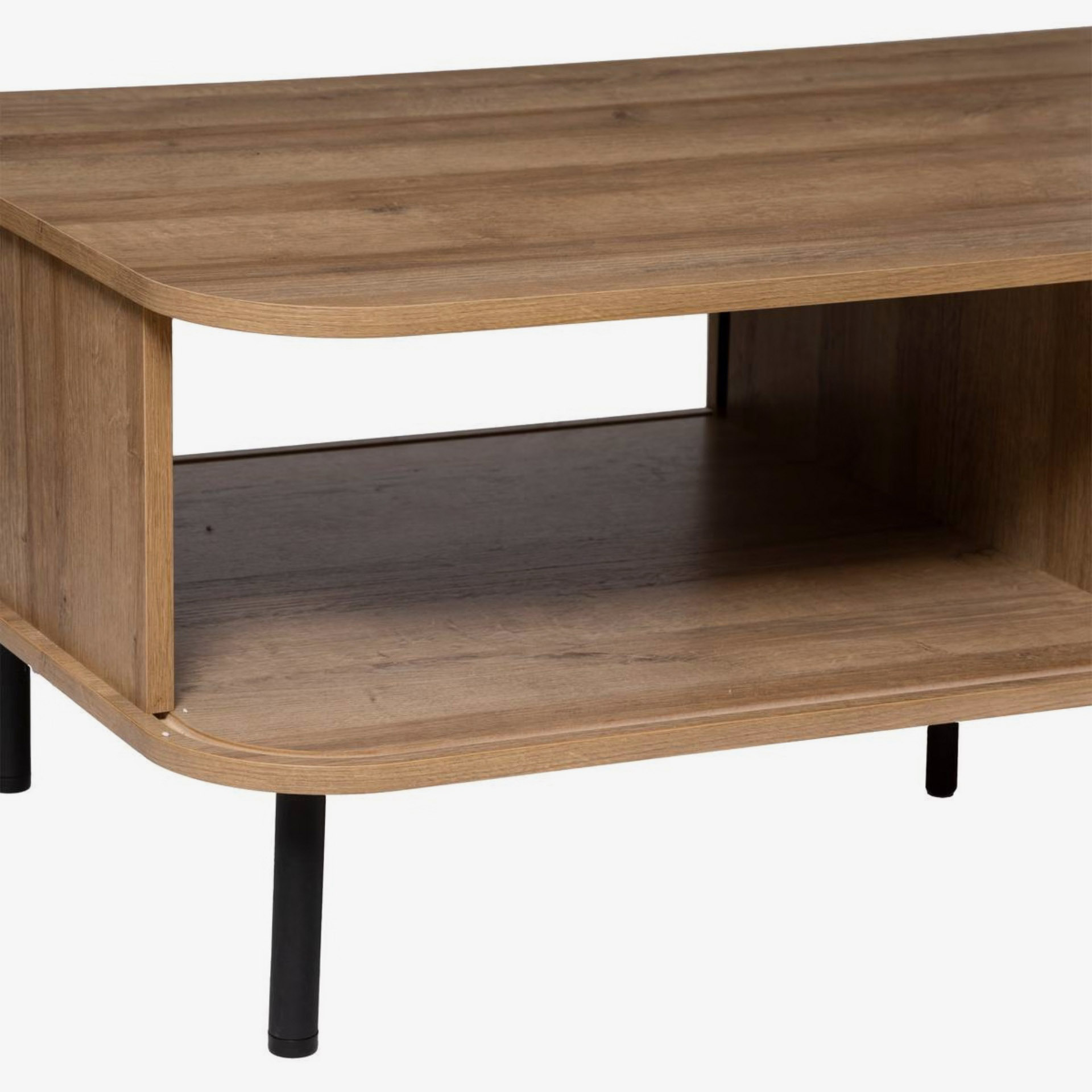 Mesa auxiliar de 2 puertas de madera Ivara