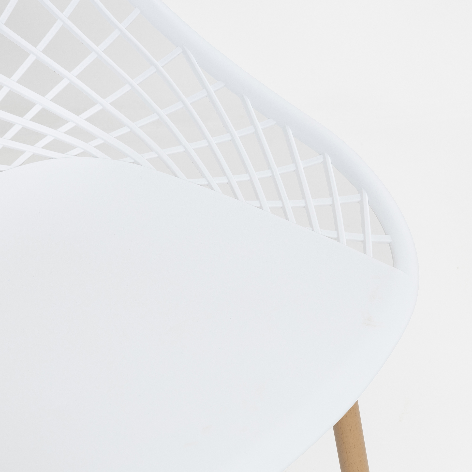 Silla de de comedor blanca Cascais 48x54x82 cm