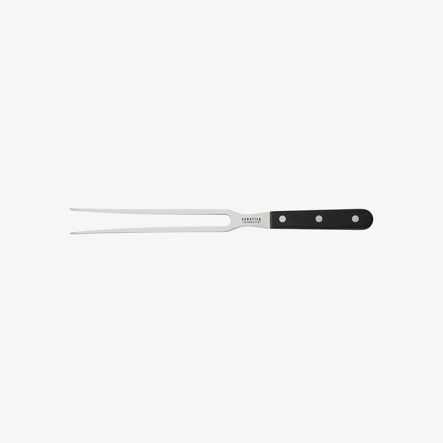 Tenedor de trinchar negro de acero in&oacute;xidable Sabatier 18,5cm
