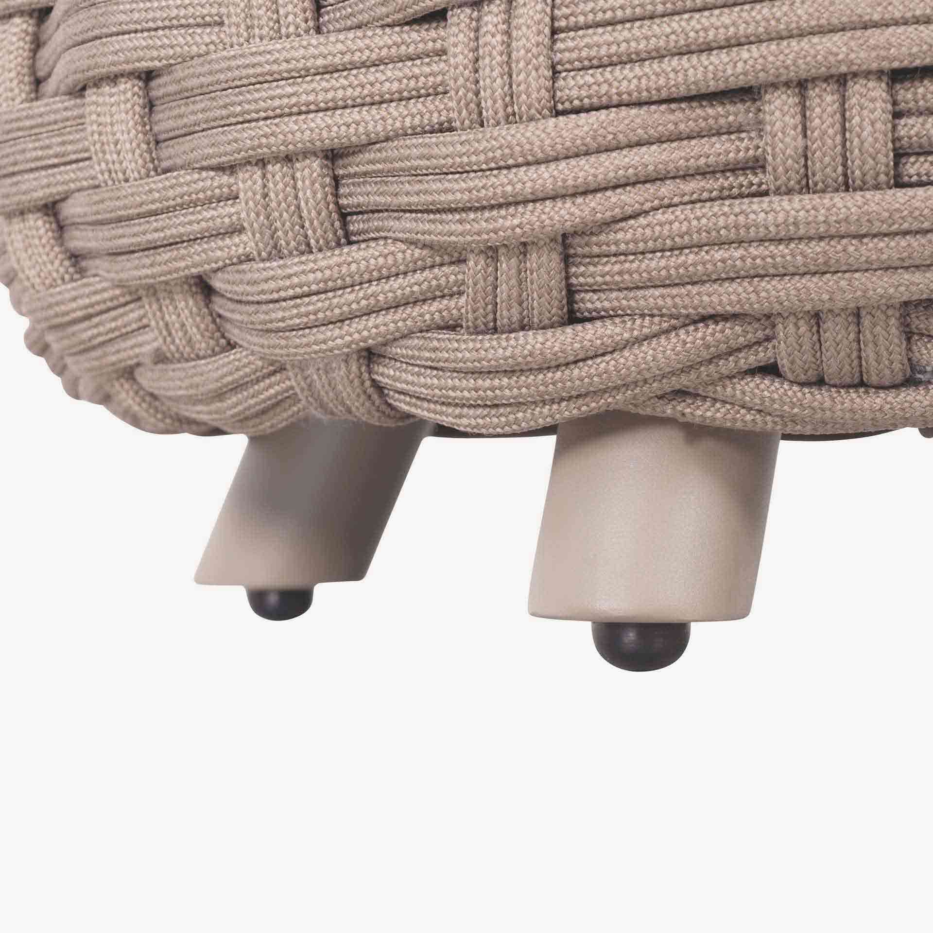 Puff de jard&iacute;n de aluminio caoba Obira &Oslash;49x38cm