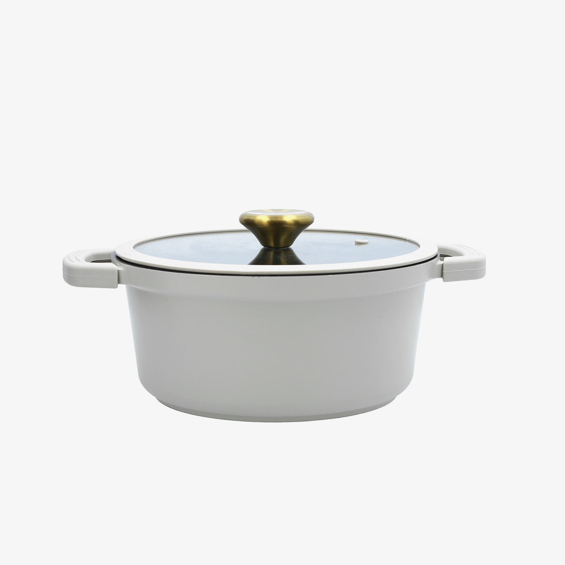 Cacerola gris claro de aluminio fundido con tapa Bruma 24cm