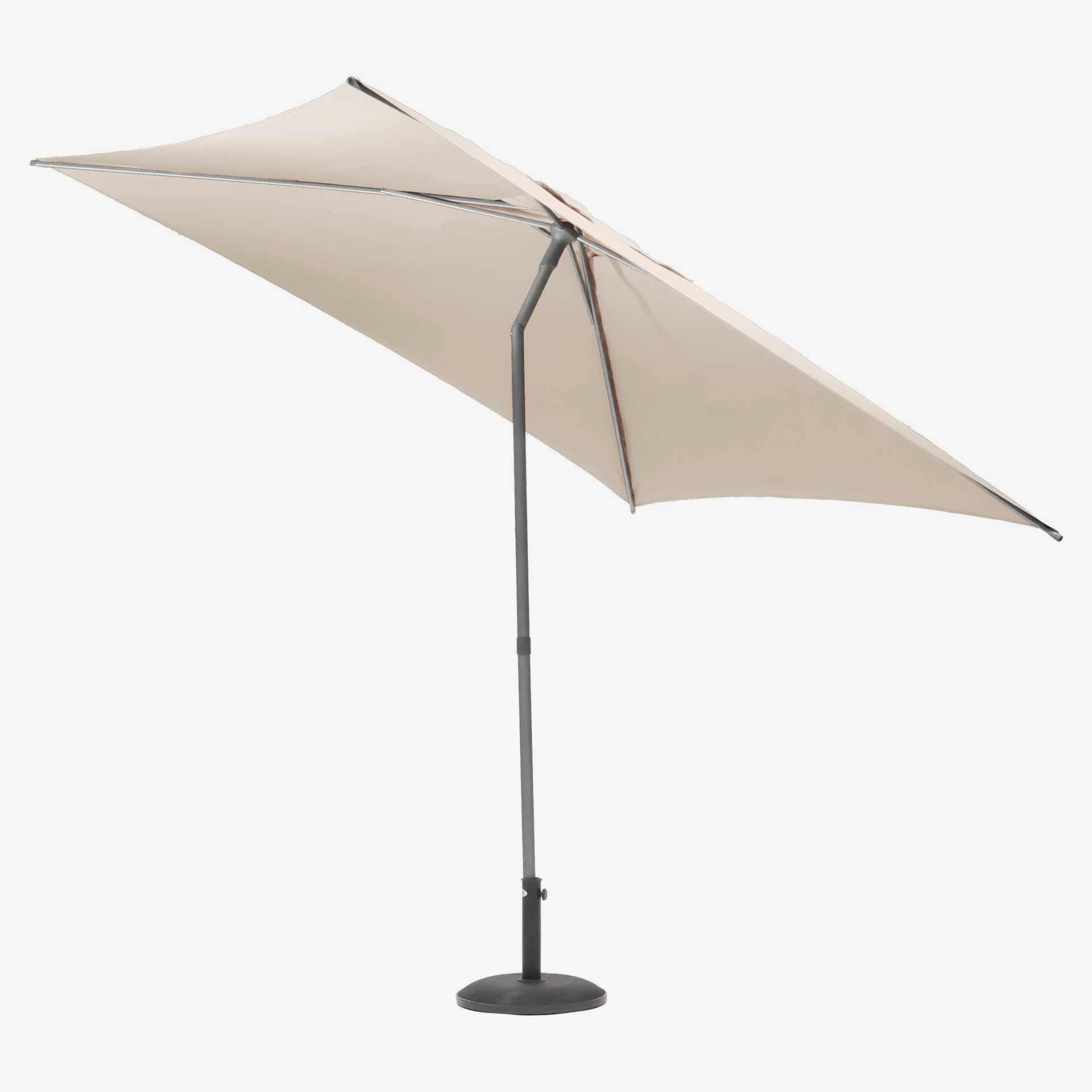 Parasol cuadrado inclinable de acero beige Sorya 242x242x229cm