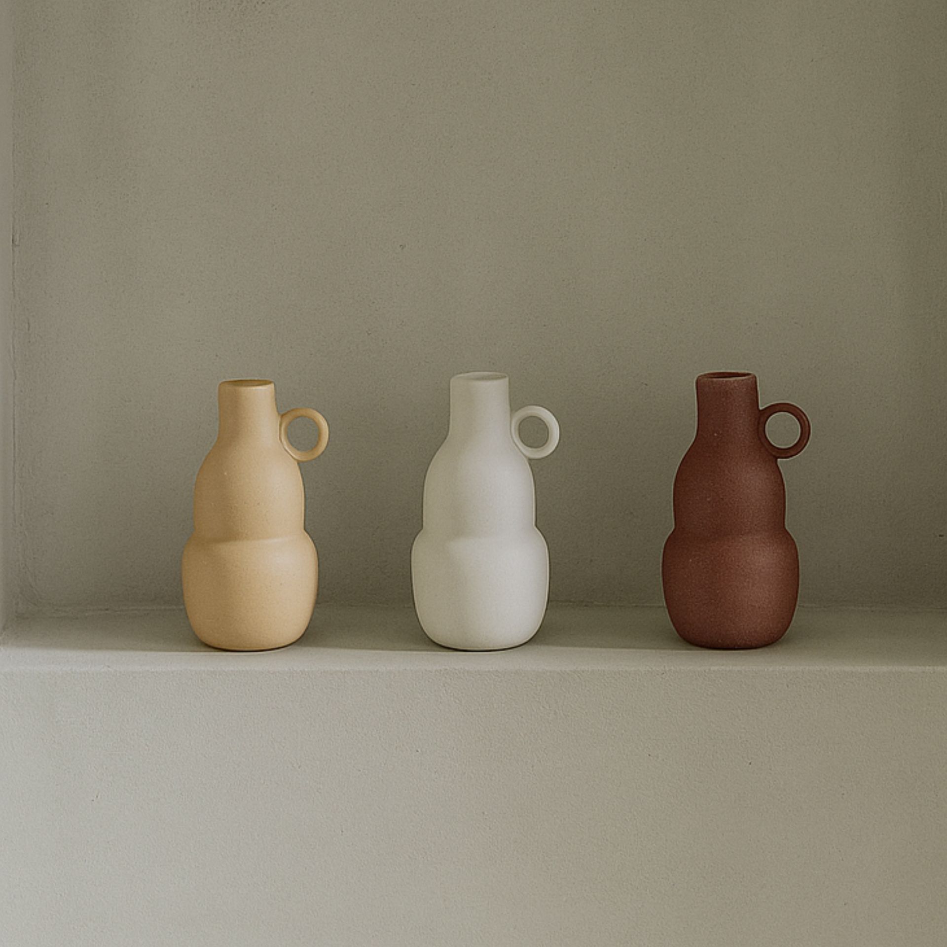 Jarrón de cerámica 20cm en varios colores