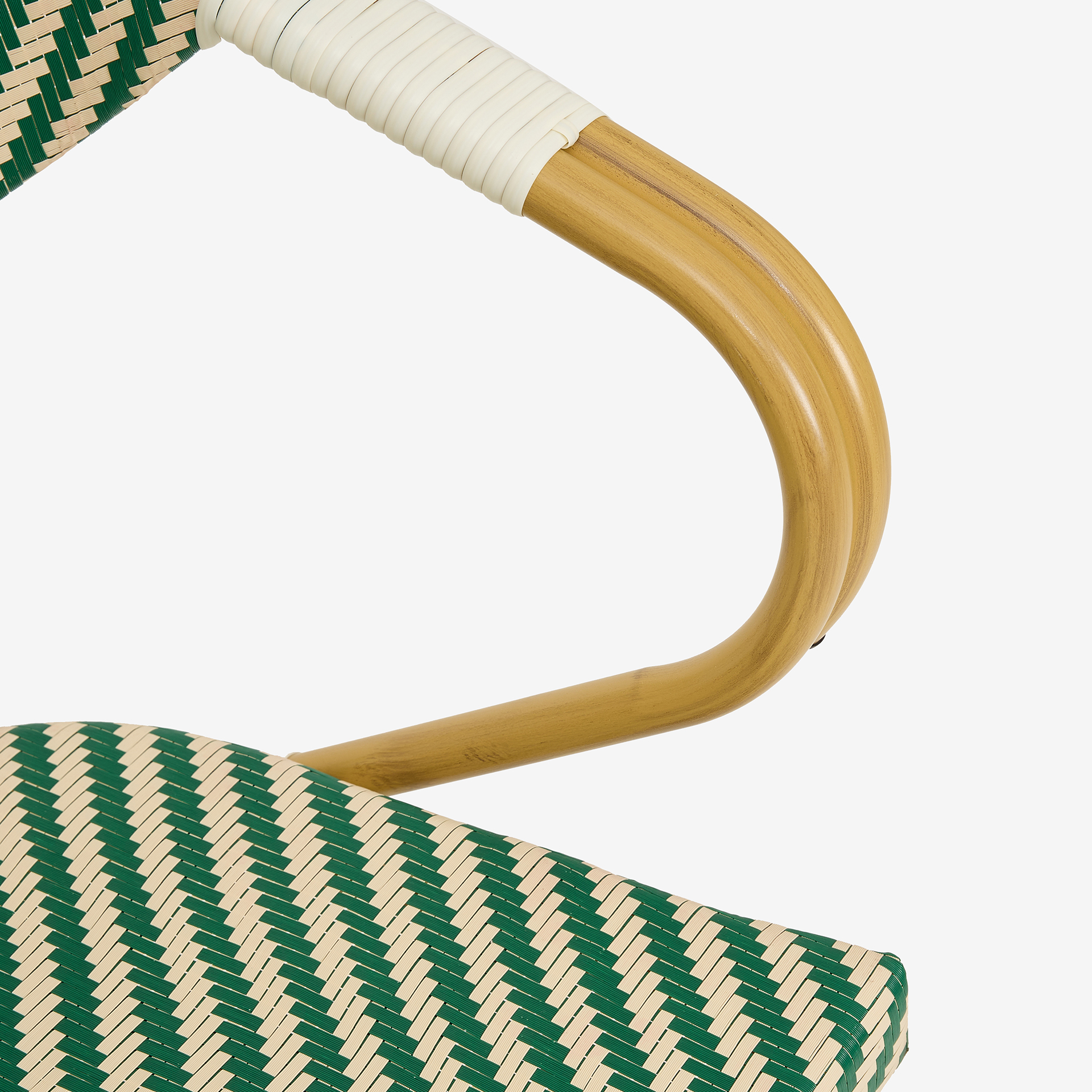 Silla de jardín bistro de textilene verde Sena 58x61x82cm