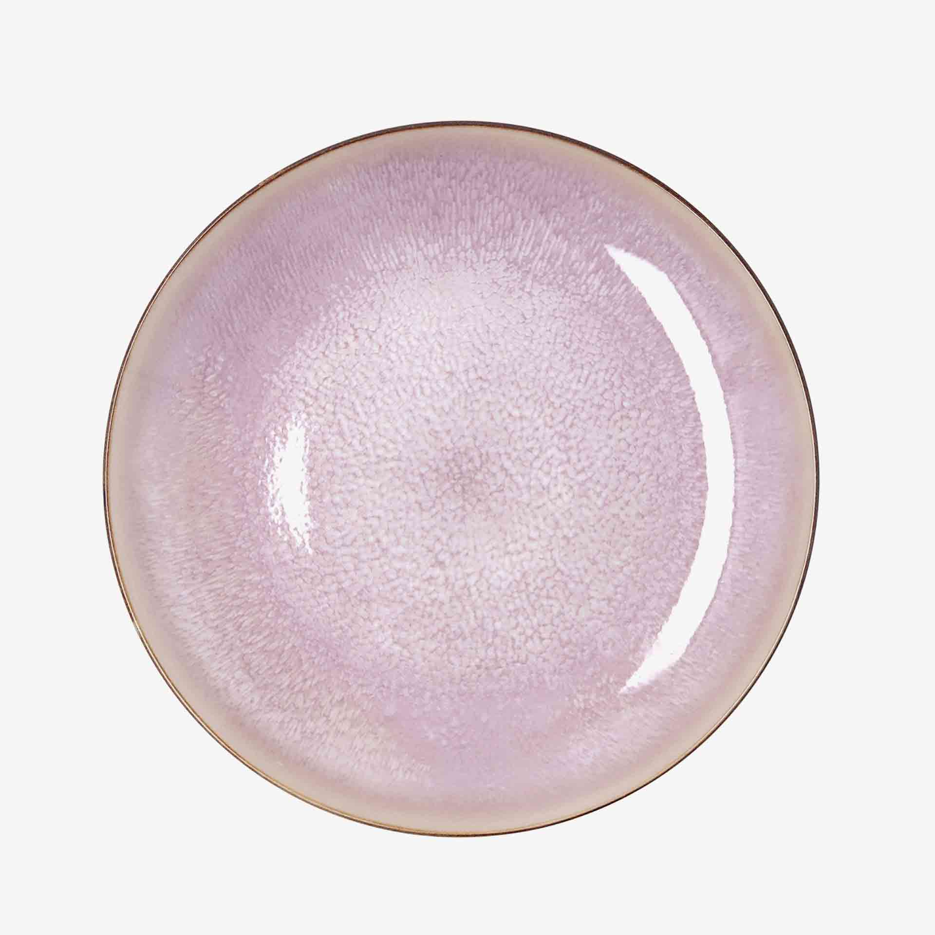 Plato llano de cer&aacute;mica rosa Blush &Oslash;27cm