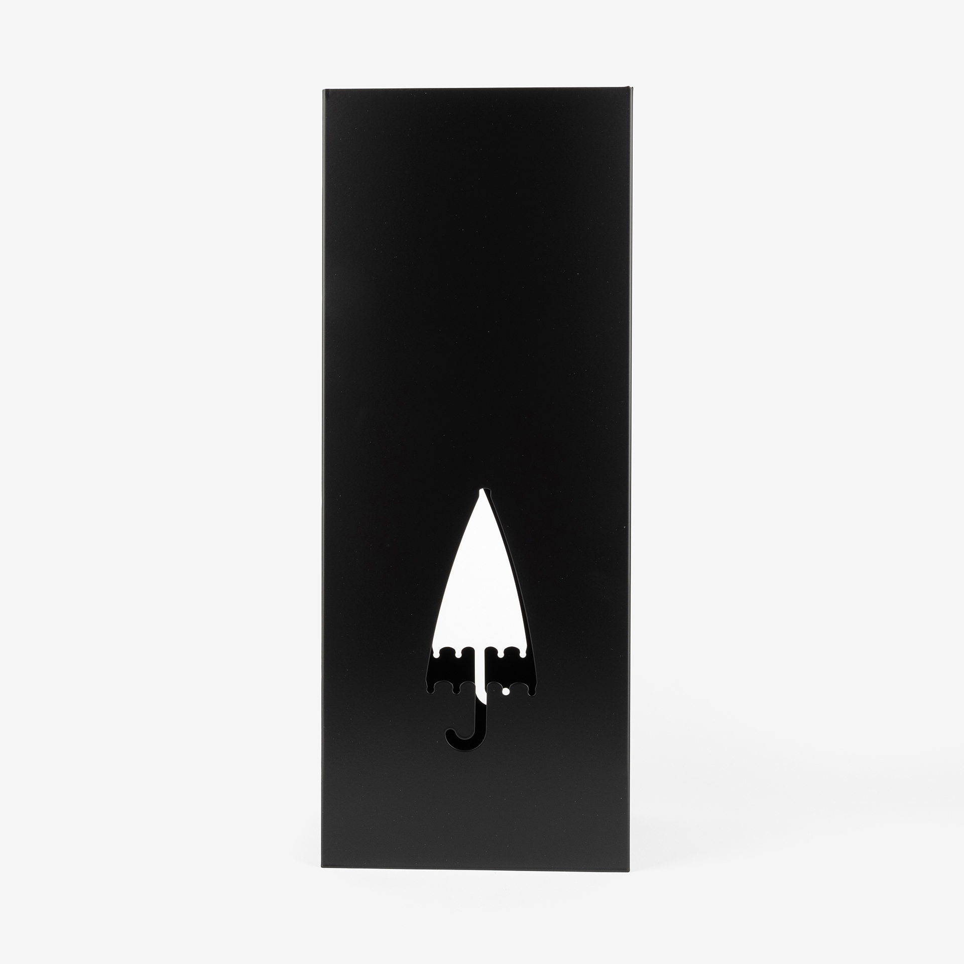 Paragüero de metal negro 19,5x19,5x47,5cm