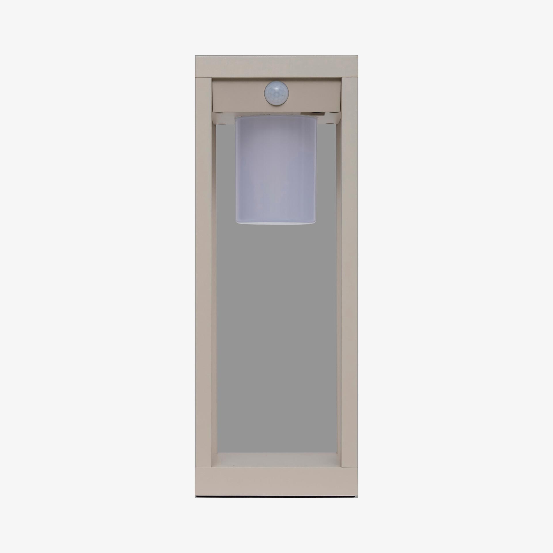 Farol solar para jard&iacute;n de aluminio crema Pirox 40cm