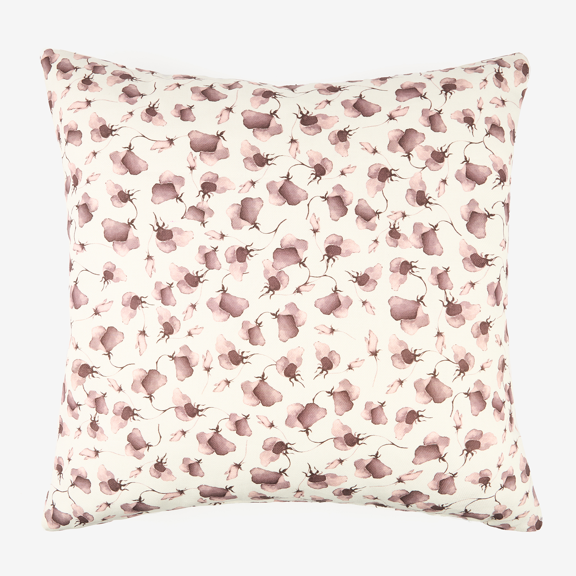 Funda de cojín de algodón rosa Amapola 45x45cm