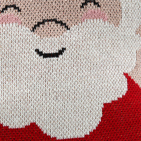 Coj&iacute;n de punto con forma de Pap&aacute; Noel rojo 40x32cm