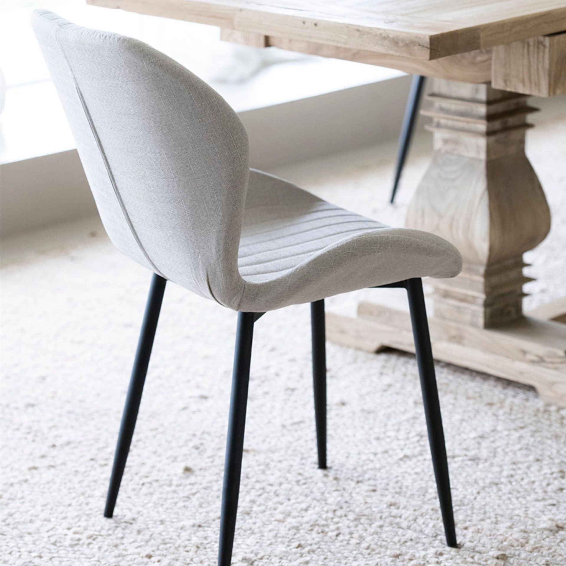 Silla de comedor gris Lydia 54x50x86cm Clau&Chloe