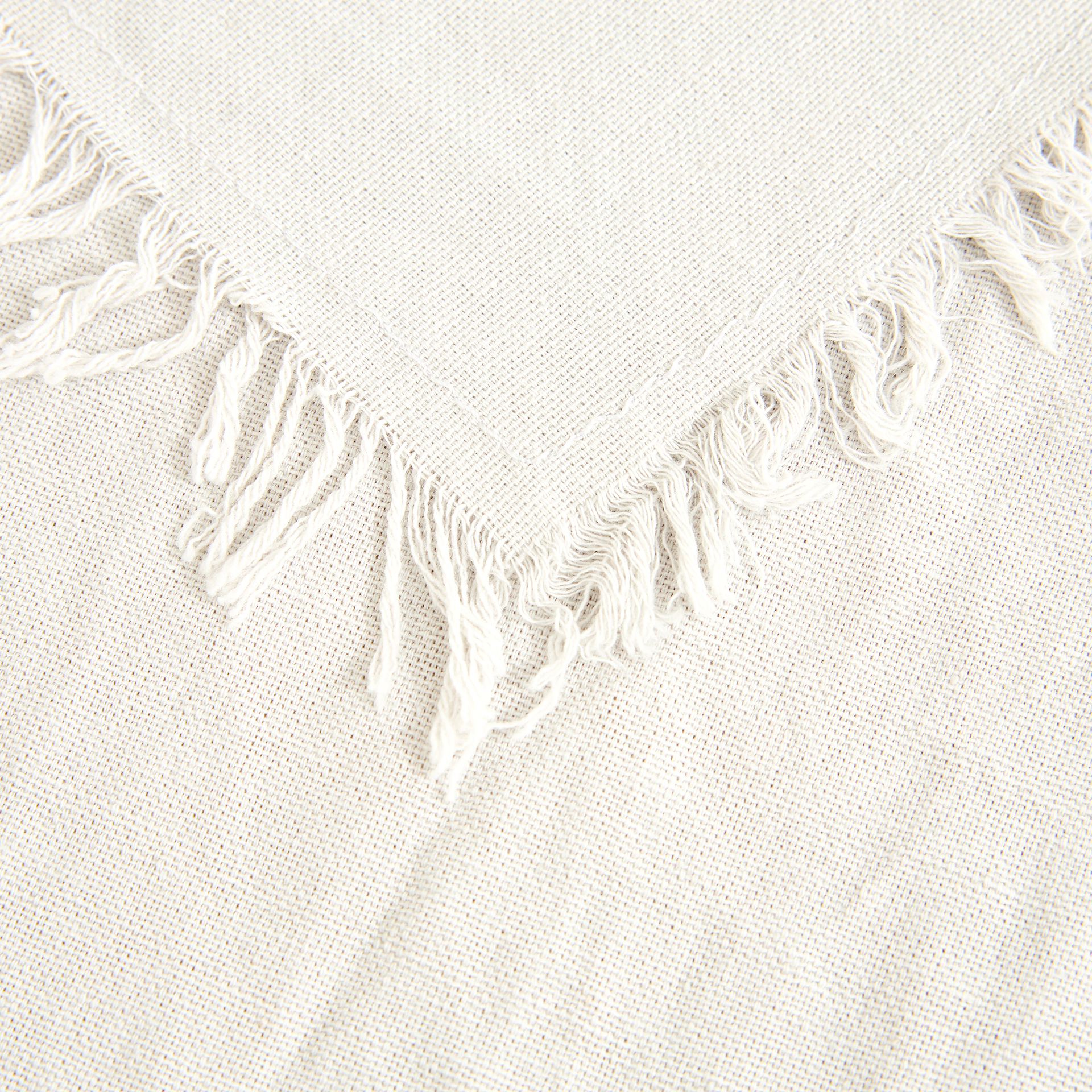 Camino de mesa de algod&oacute;n gris Flecos 30x150cm