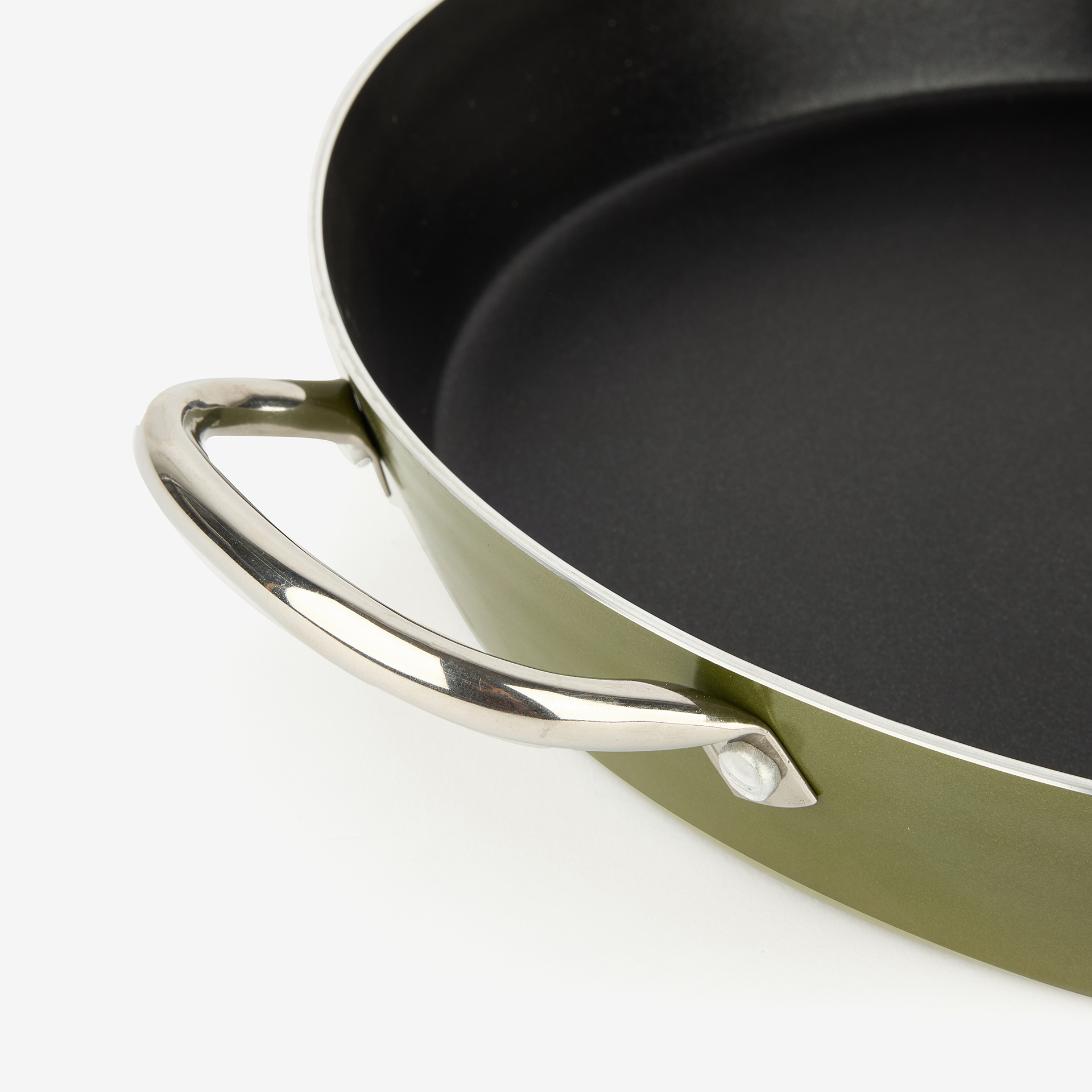 Paellera de aluminio antiadherente verde apta para inducción Ø32cm