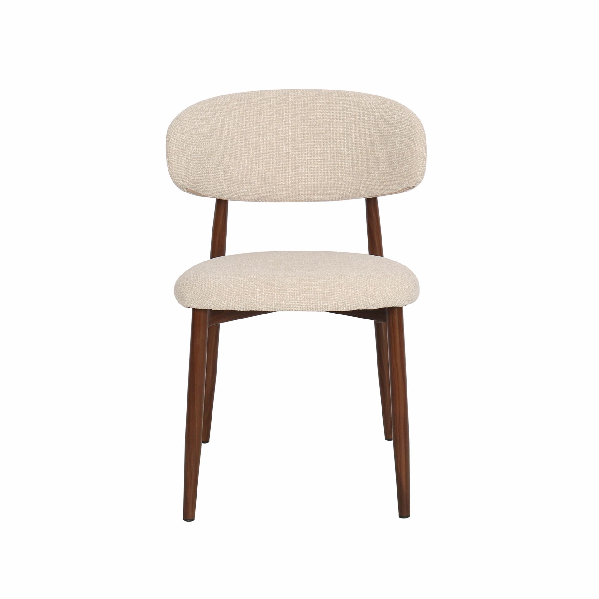 Silla de comedor efecto madera beige Martina 54x52x76cm Clau&Chloe