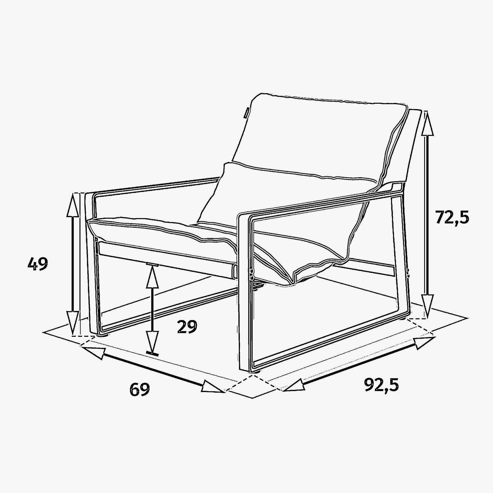 Sillon reclinable de jard&iacute;n de aluminio verde Lambor 151x69x73cm