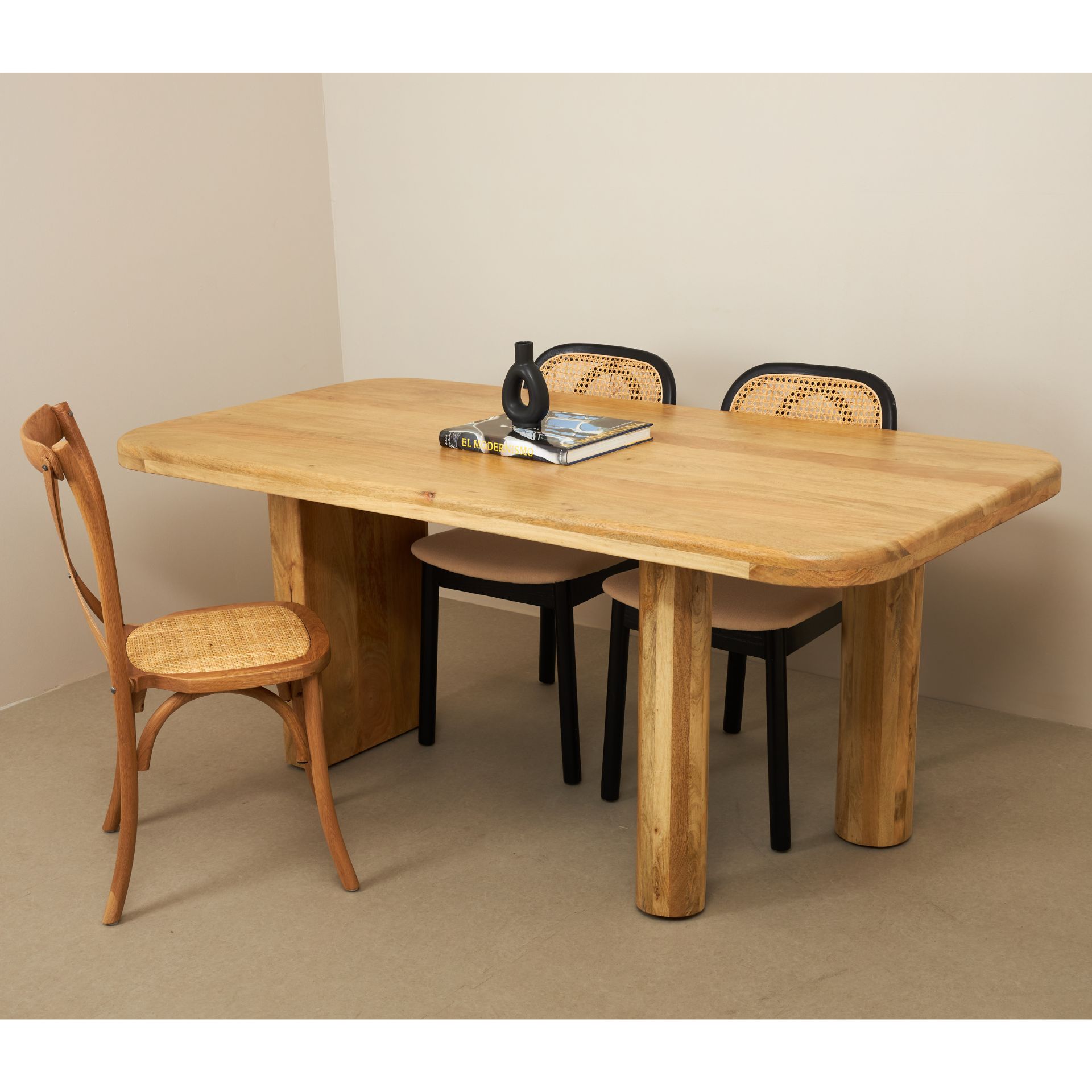 Mesa de comedor de madera de mango Barlet 180x90x76cm Clau&Chloe