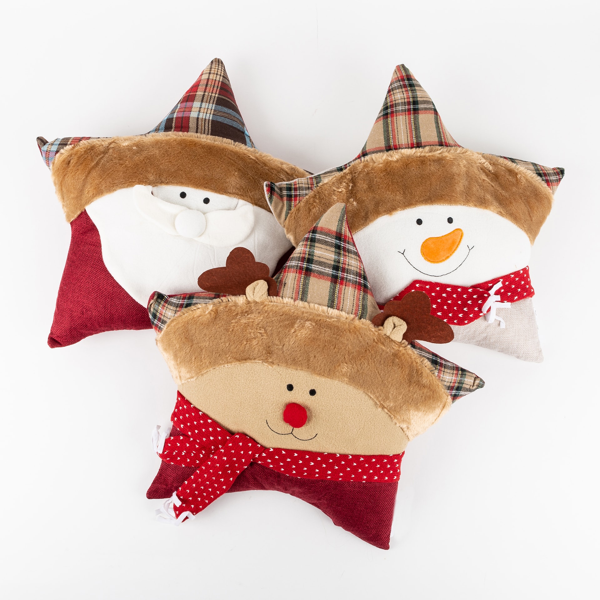 Cojín en forma de estrella Navidad 40cm en varios modelos