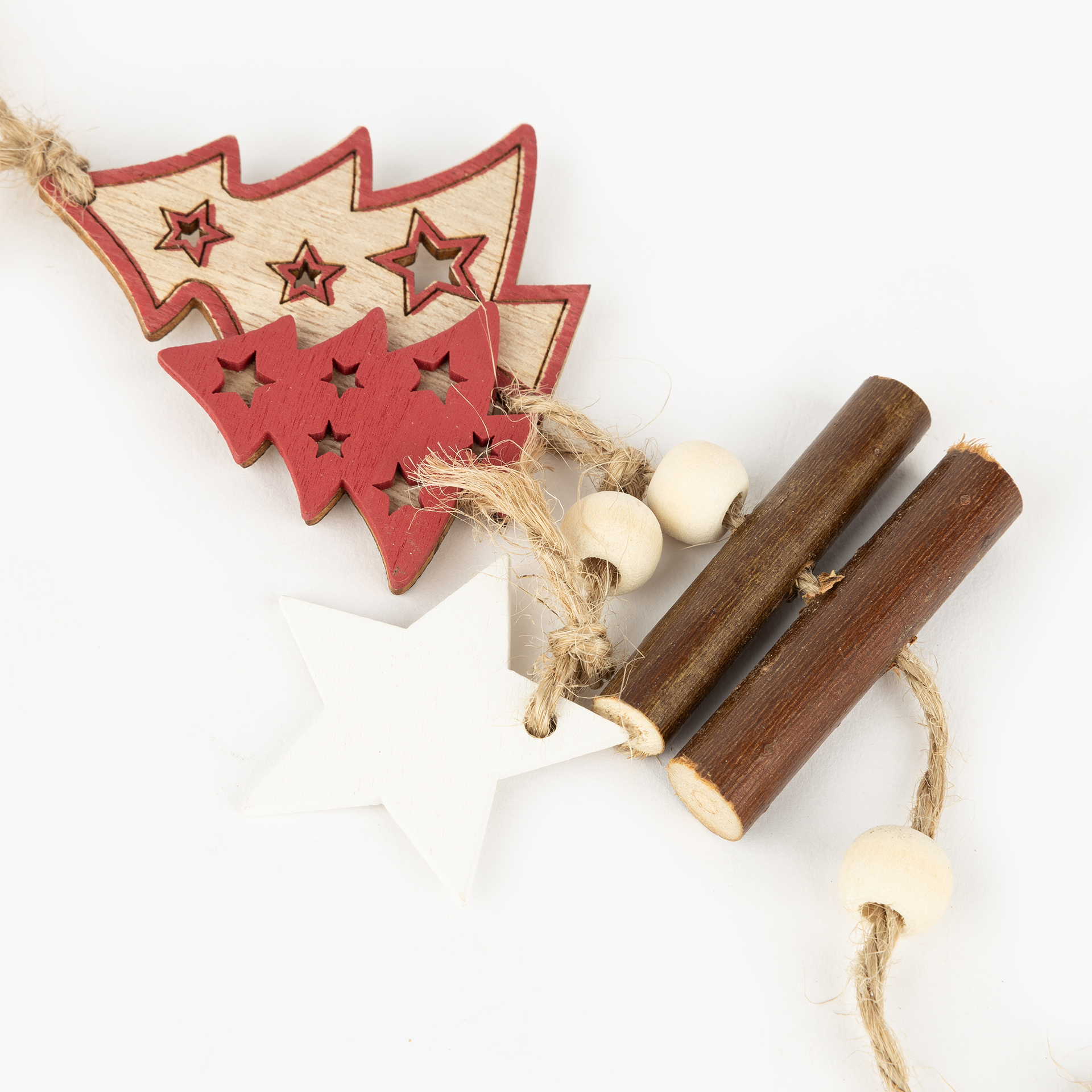 Guirnalda de madera Árboles navidad 105cm