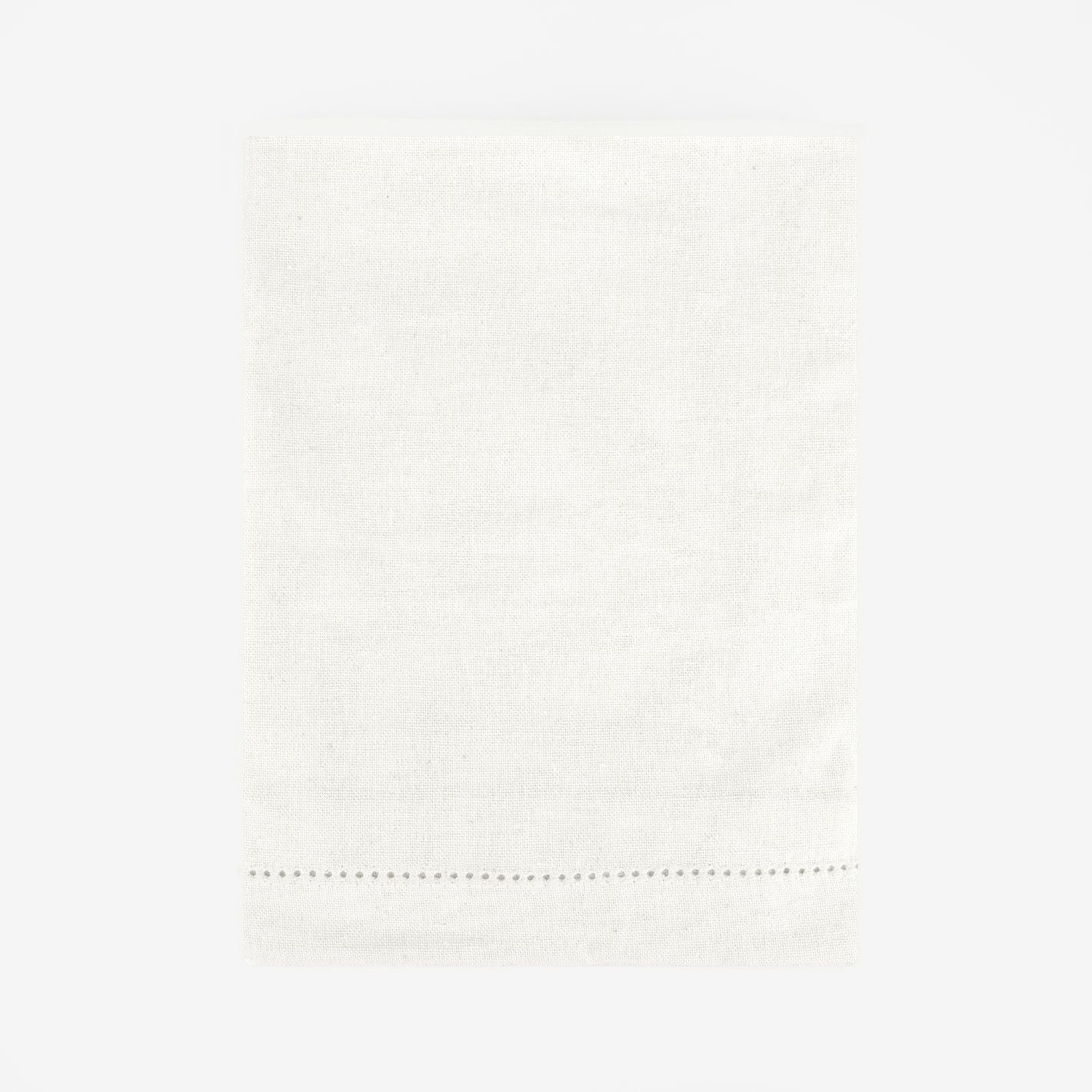 Camino de mesa de algodón blanco Vainica 45x140cm