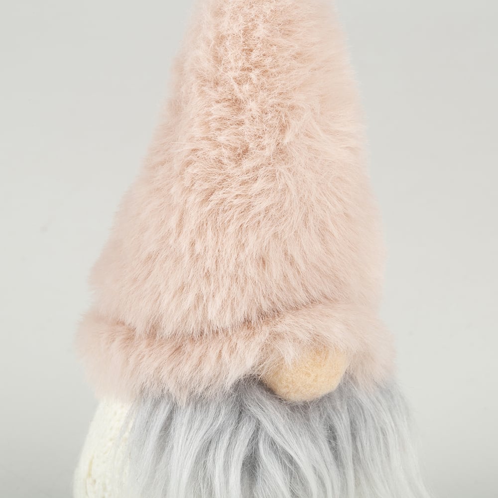 Gnomo de peluche gorro Rosa Ø7x14cm