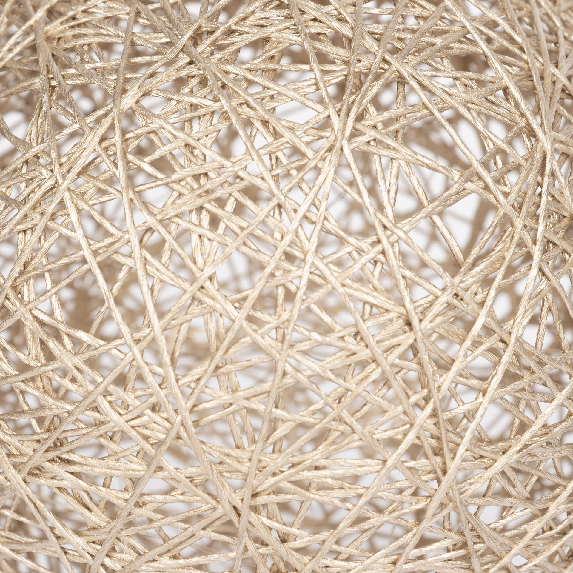 Bola decorativa de rafia dorada con luz LED Luys &Oslash;20cm