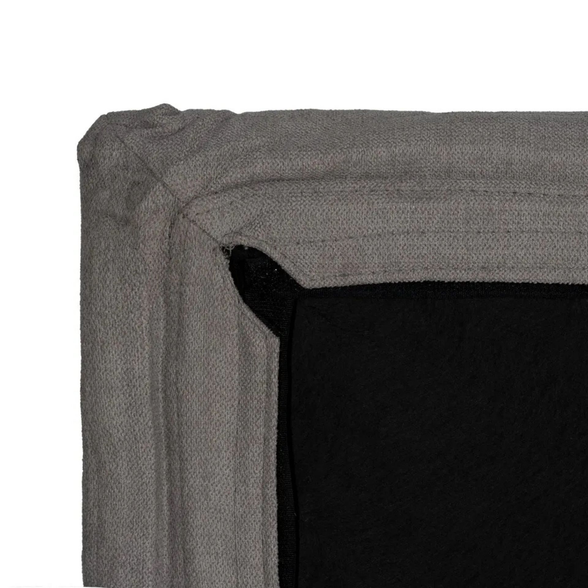 Cabecero tapizado desenfundable gris 190x8x100cm