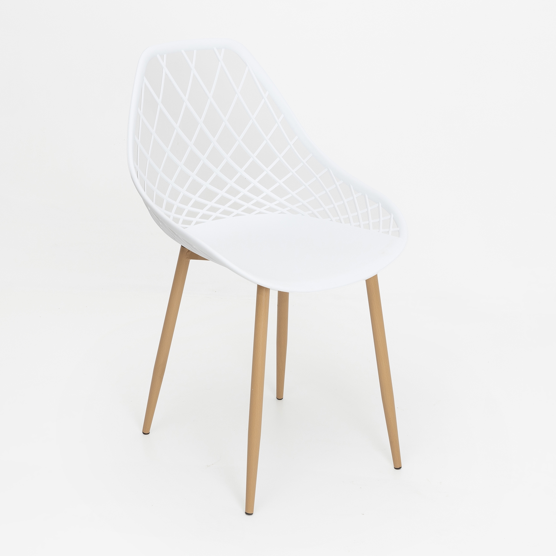 Silla de de comedor blanca Cascais 48x54x82 cm