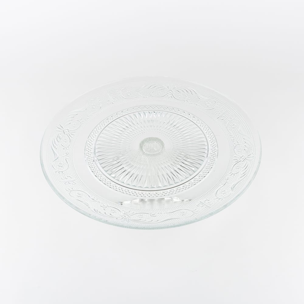 Plato tarta con pie cristal 29cm