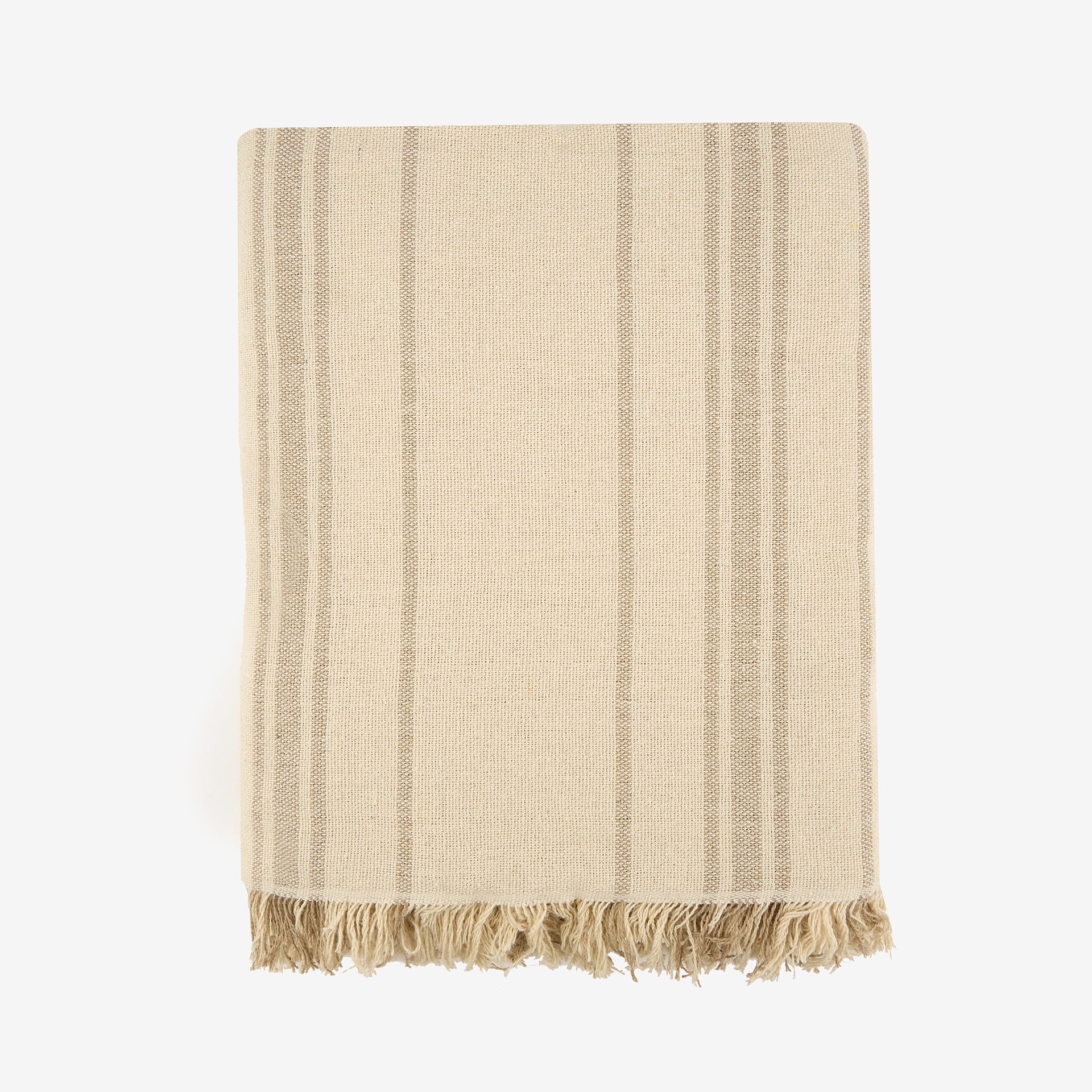 Plaid de rayas beige Niza 125x150cm