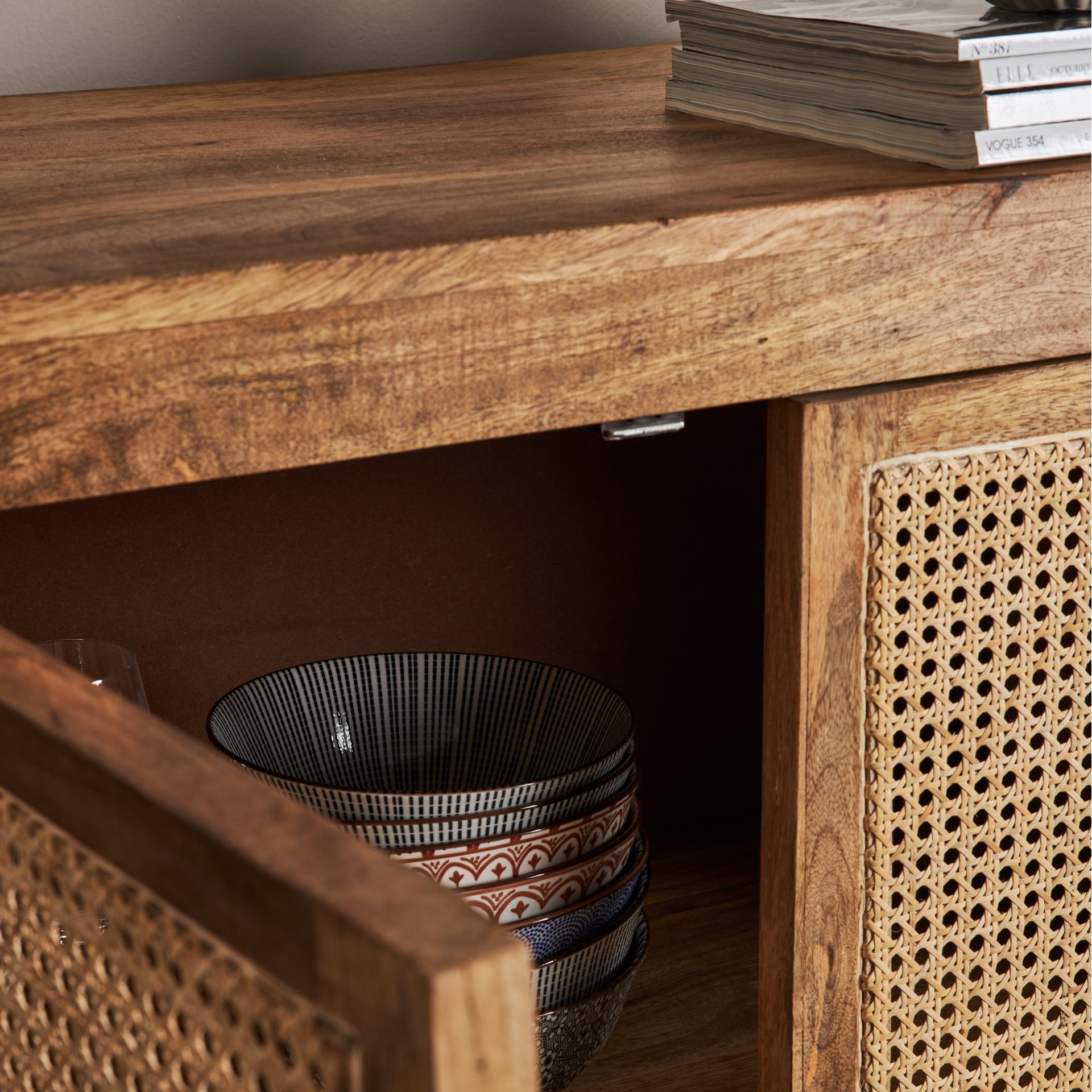 Armario de madera de mango Merlin 82x42x138cm Clau&Chloe