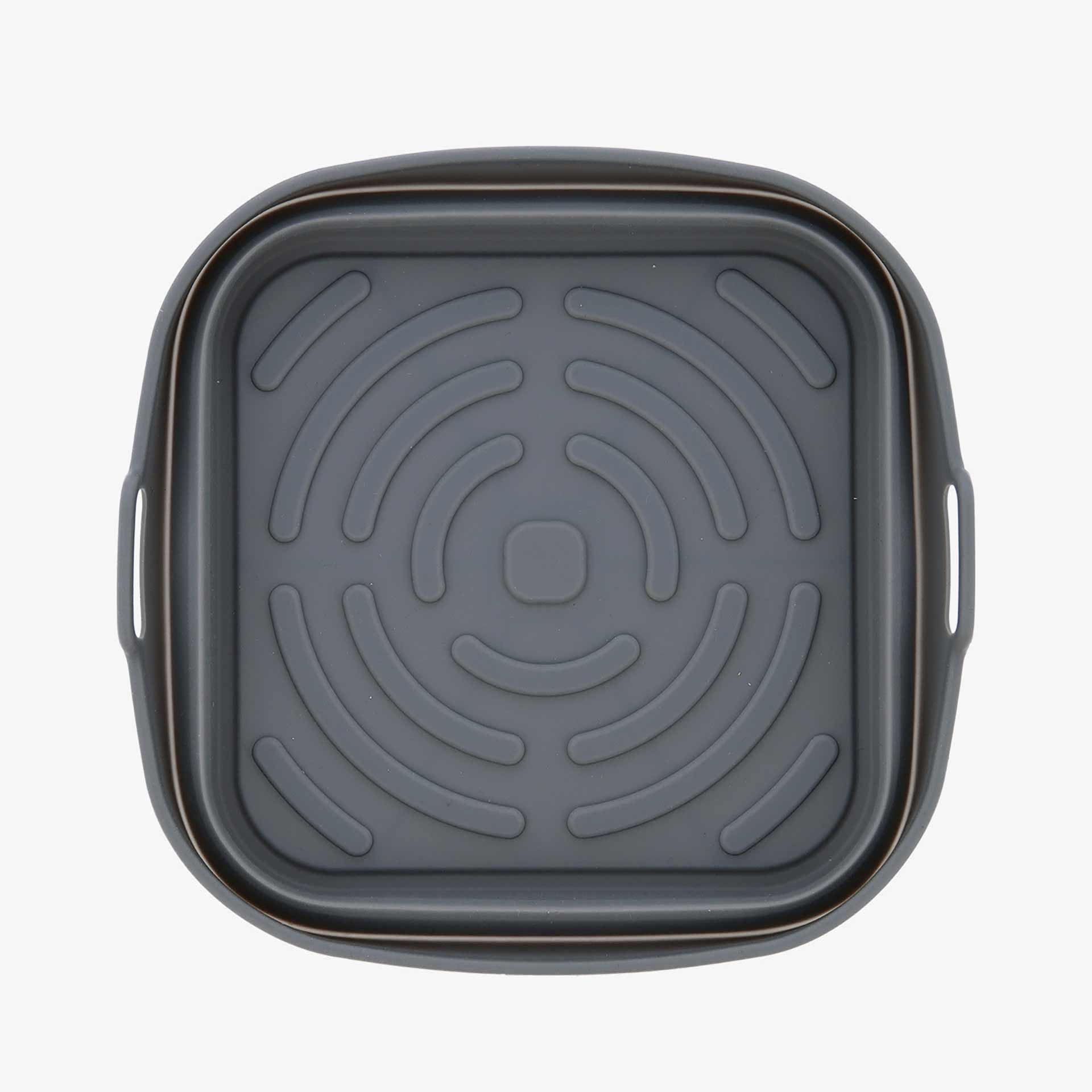 Cesta de silicona plegable cuadrada para freidora 20x8cm