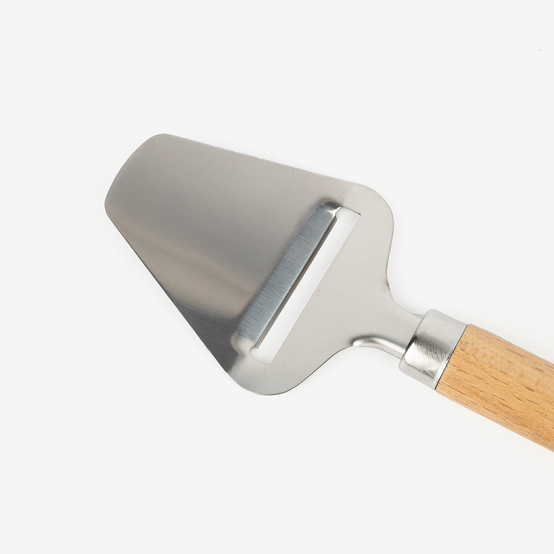 Rallador de queso de acero con mango de madera 20,5cm