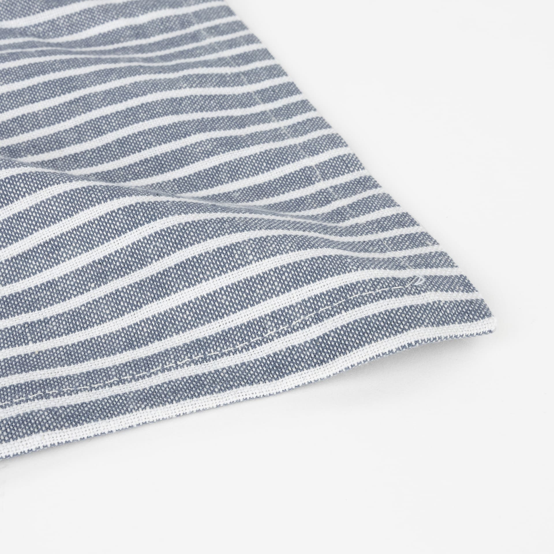 Camino azul con rayas de algodón 50x150cm