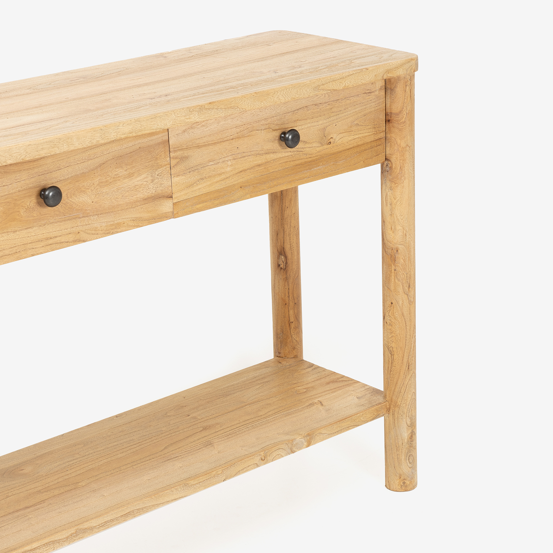 Consola de madera de olmo reciclada Mop 150x38x80cm