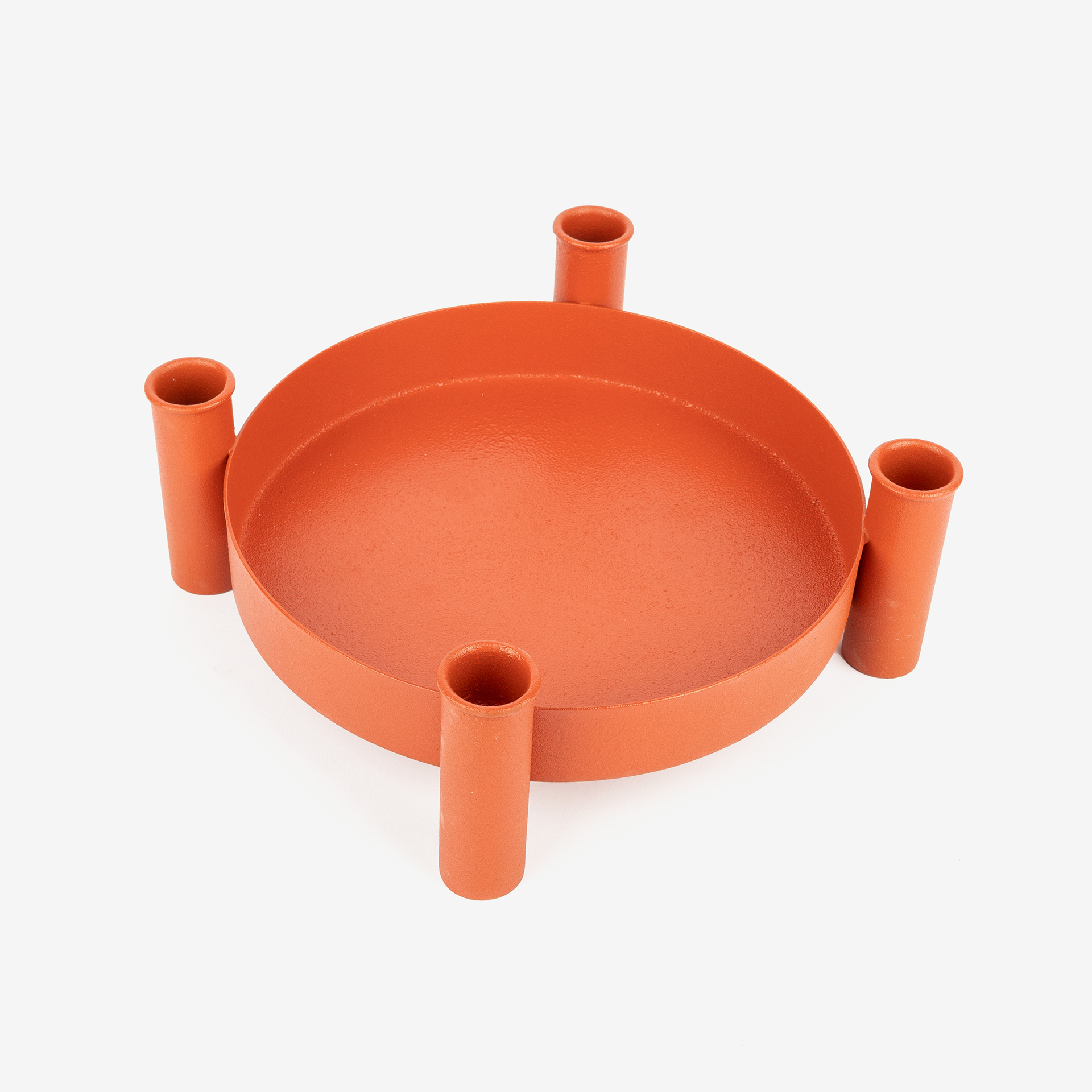 Portavelas de metal naranja Sandy &Oslash;26x8cm