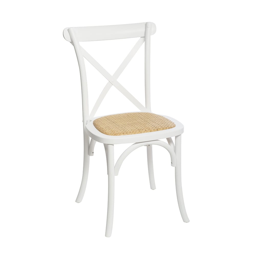 Silla de comedor blanca de haya Antique 48x52cm