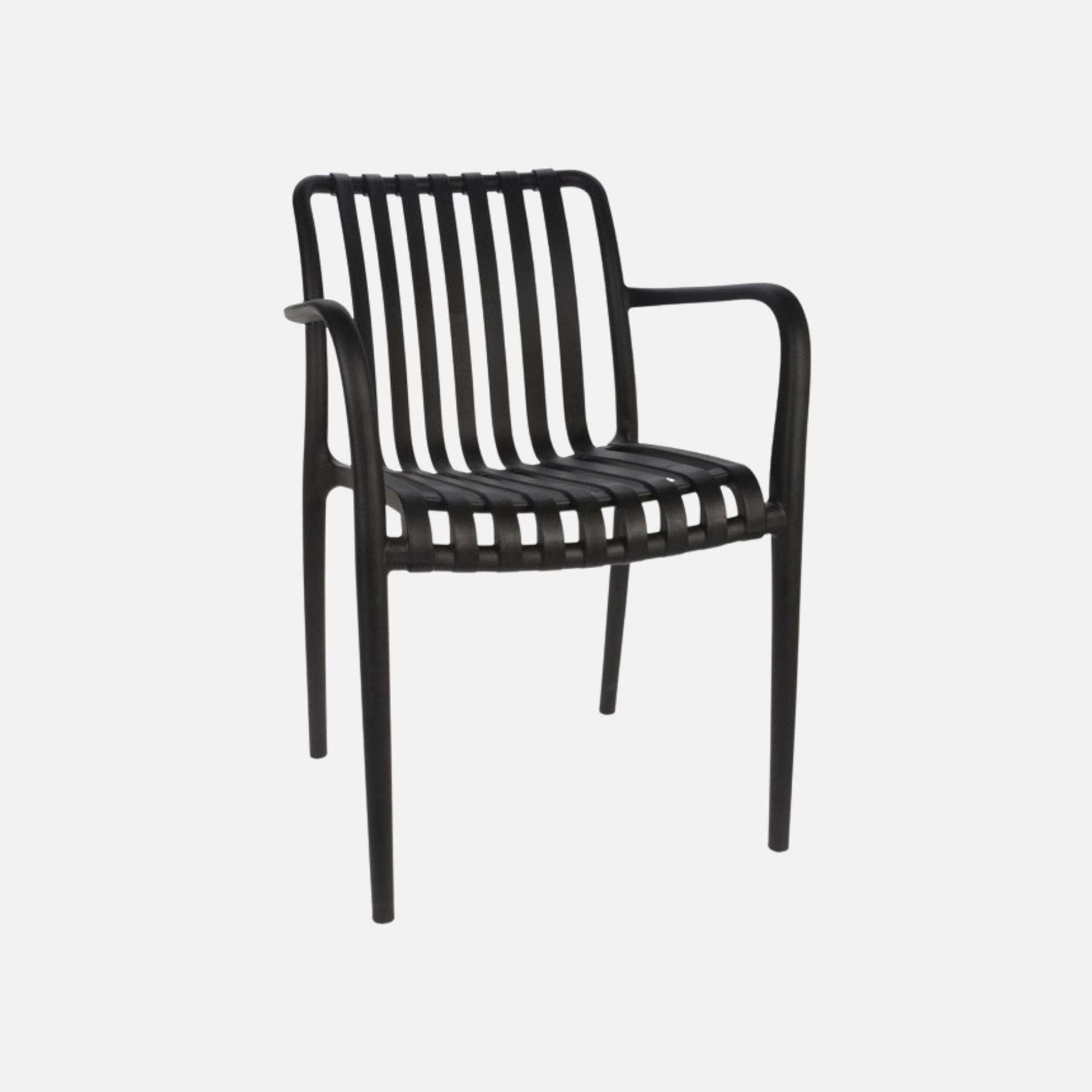 Silla de jard&iacute;n negra Happel 55x81x57cm