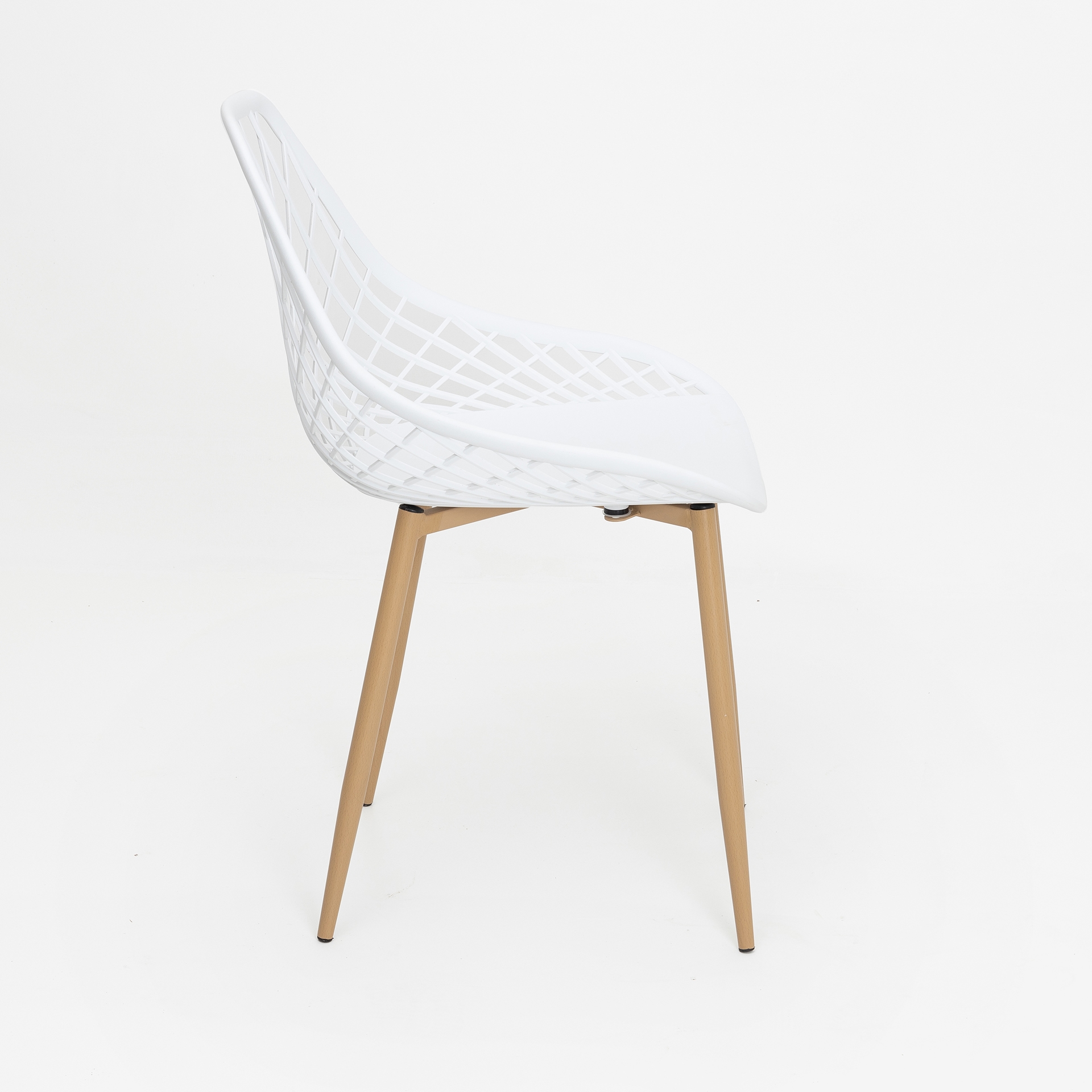 Silla de de comedor blanca Cascais 48x54x82 cm