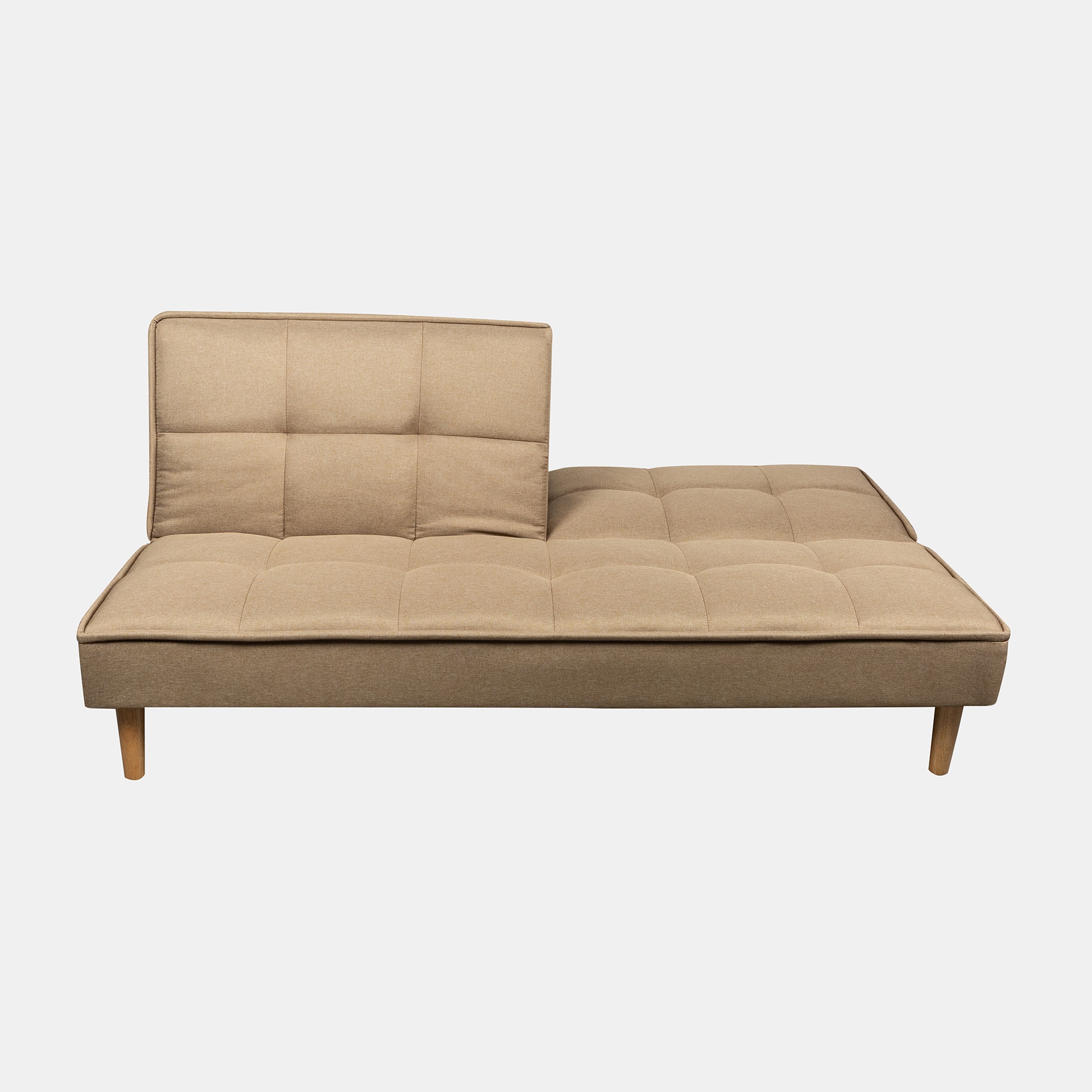 Sof&aacute; cama de lino caqui 178x81/105x80cm