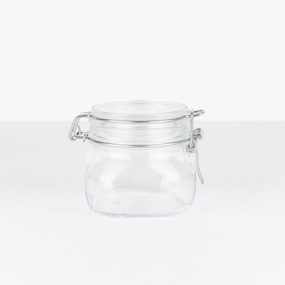 Bote de cristal hermético pequeño