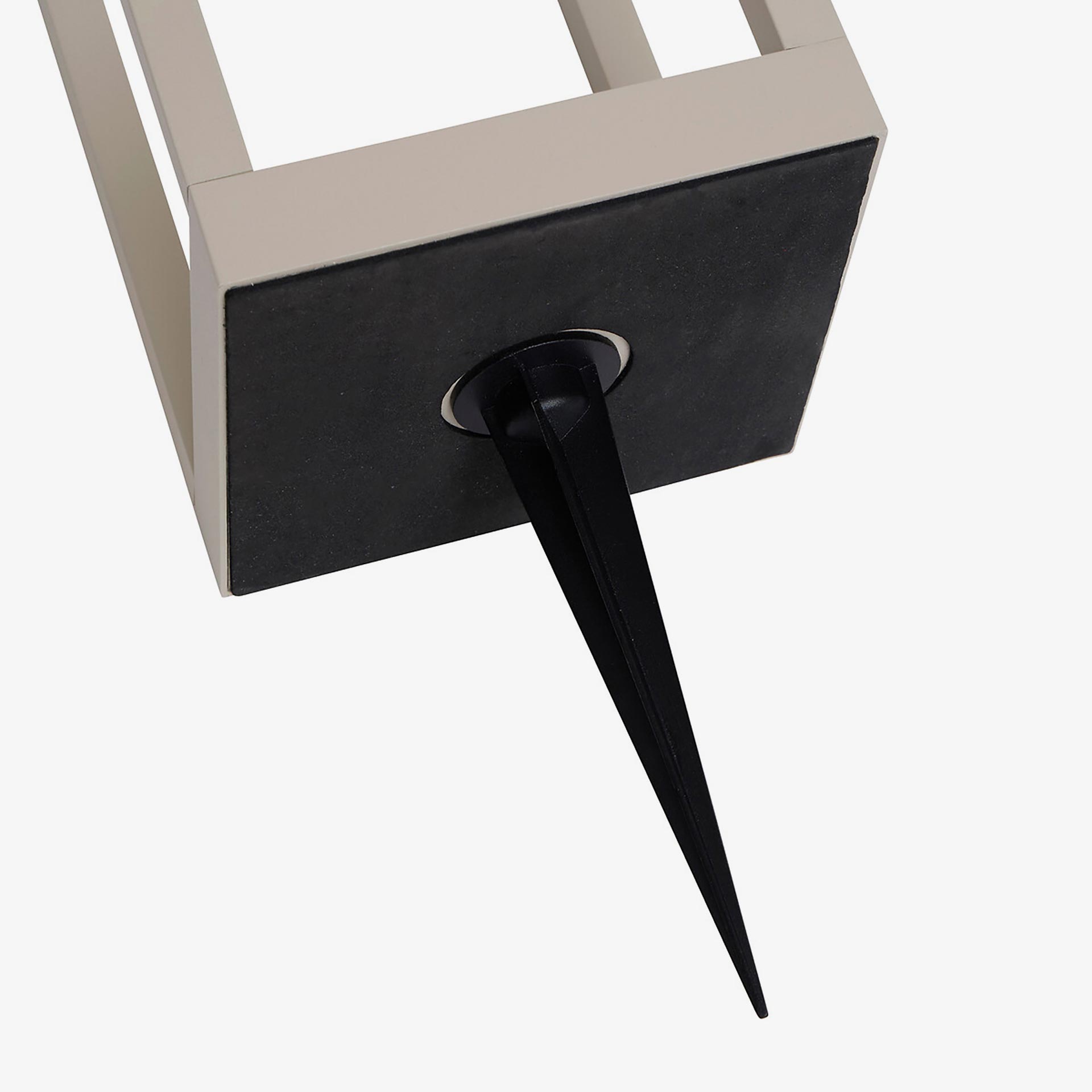 Farol solar para jard&iacute;n de aluminio crema Pirox 40cm