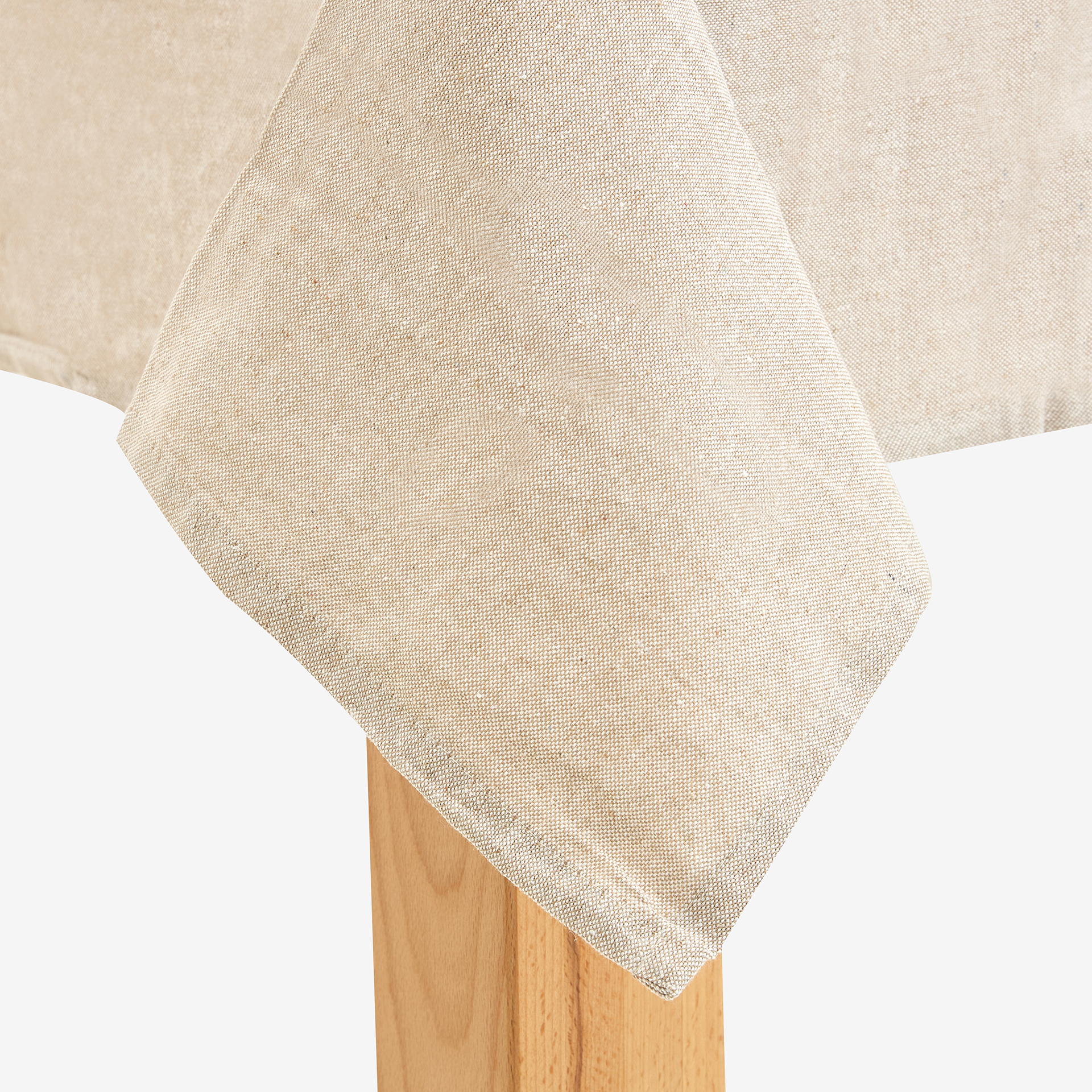 Mantel de algodón beige liso 150x200cm