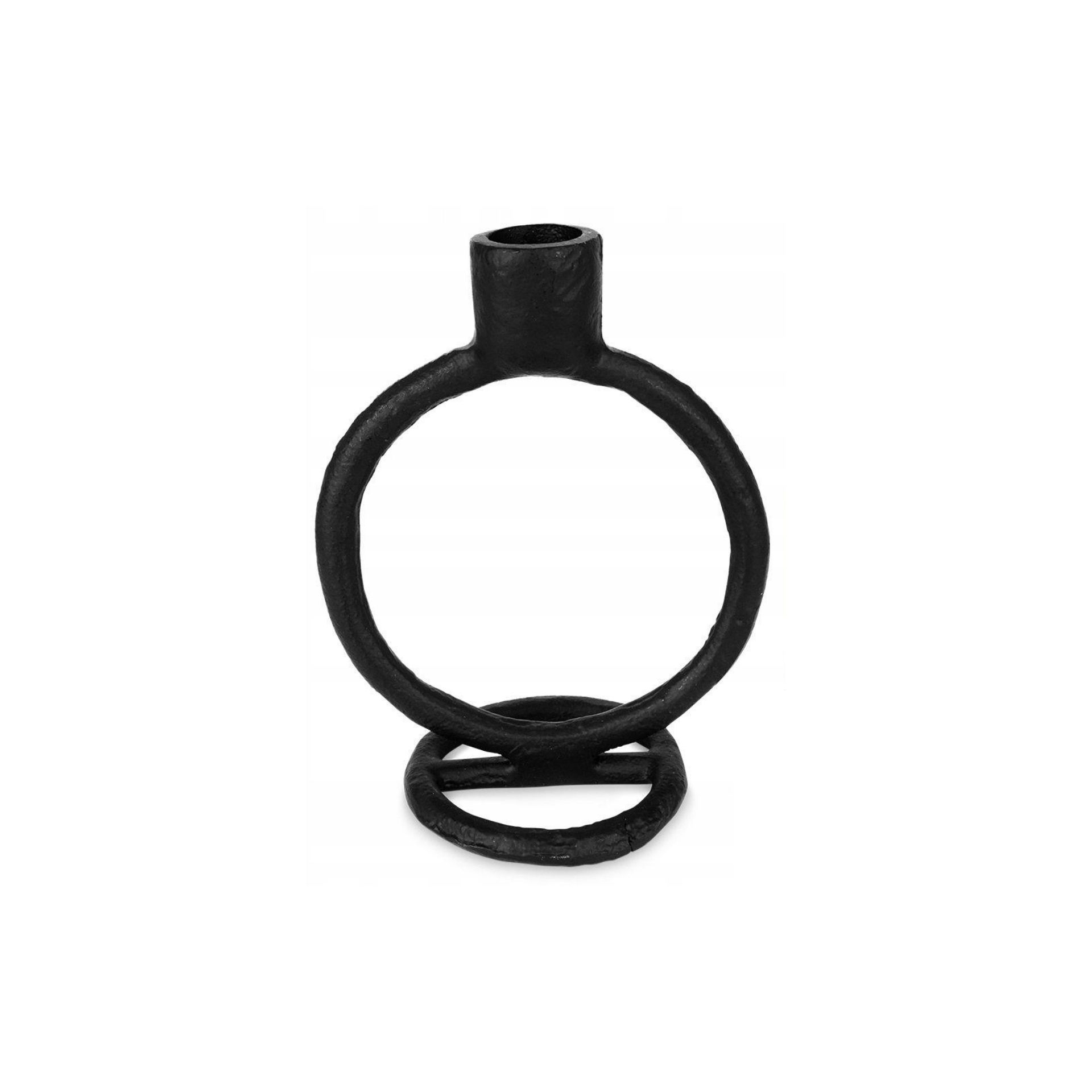 Candelabro de aluminio negro Bida 11x15cm