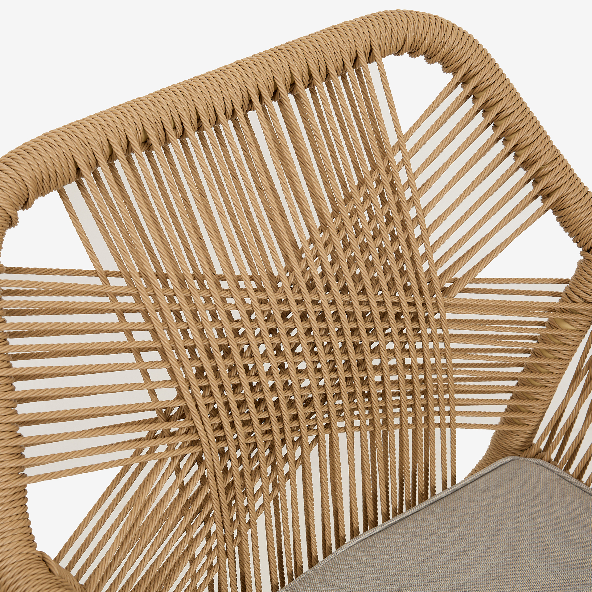 Silla de jard&iacute;n de aluminio y rat&aacute;n sint&eacute;tico Cassis 57x65x83cm