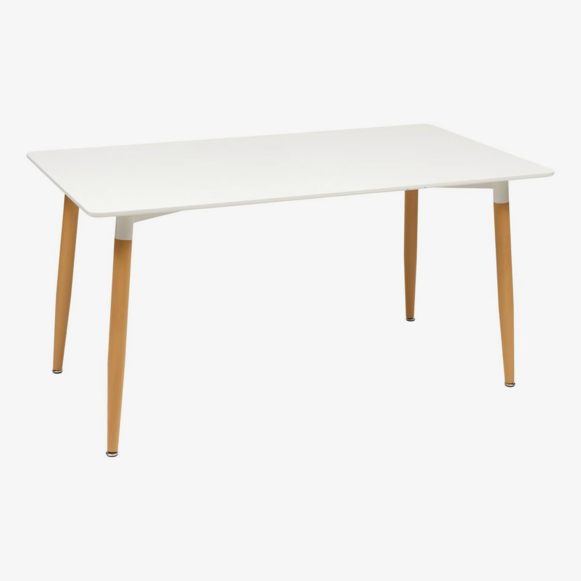 Mesa de comedor blanca de madera Navel 150x80cm 
