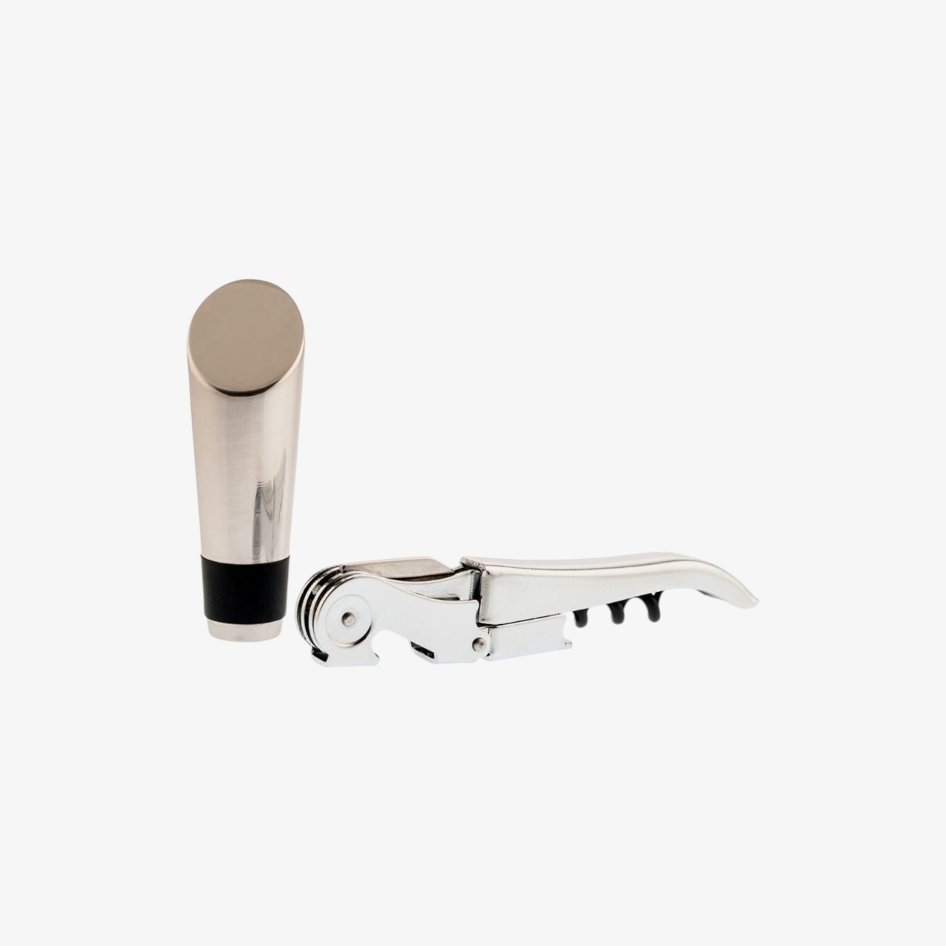 Set de accesorios de vino con tapón y sacacorchos