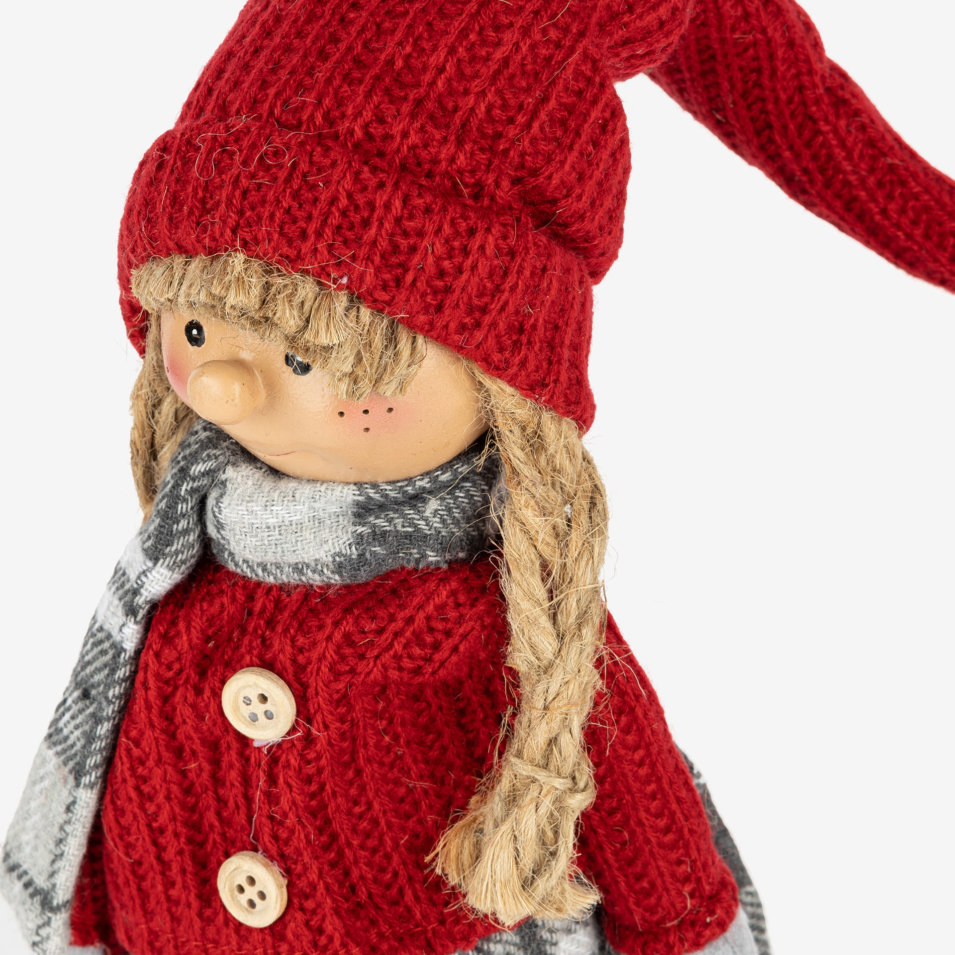 Figura decorativa Muñeco niña de pie 48cm