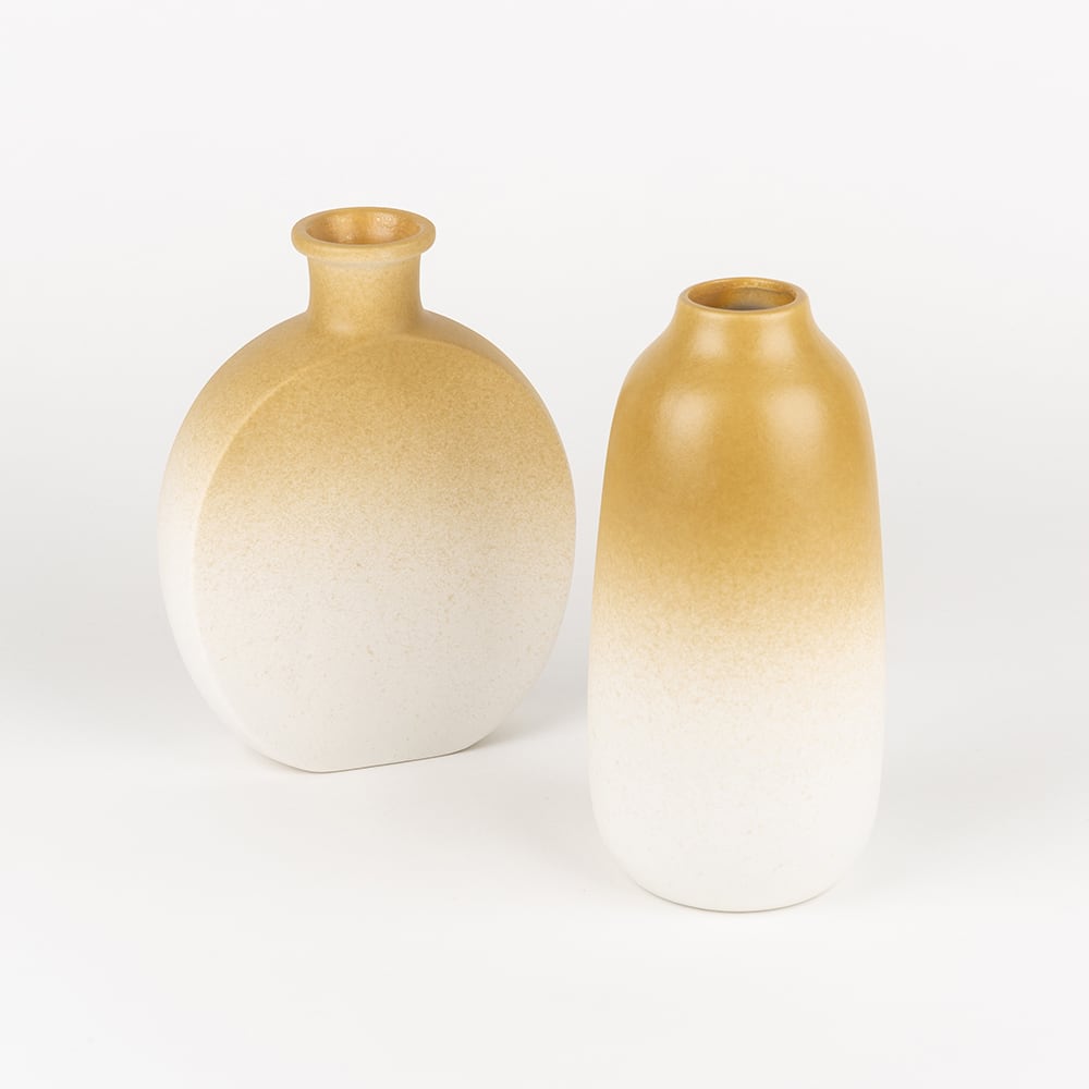 Jarr&oacute;n de cer&aacute;mica marr&oacute;n Blur Cannelle 20cm Clau&Chloe