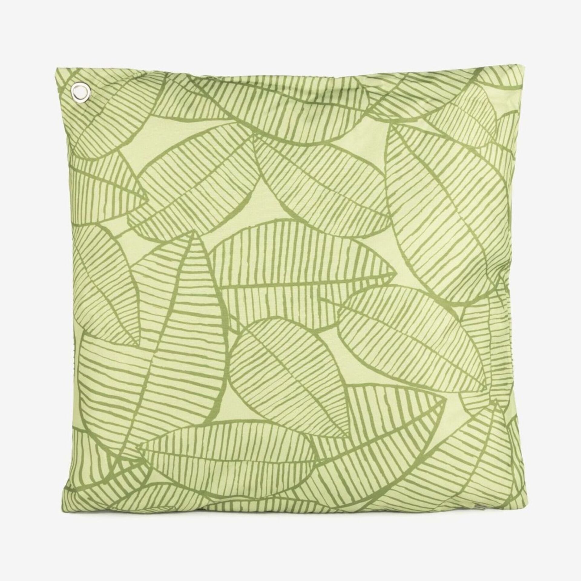 Cojín verde de poliéster Fronda 45x45cm